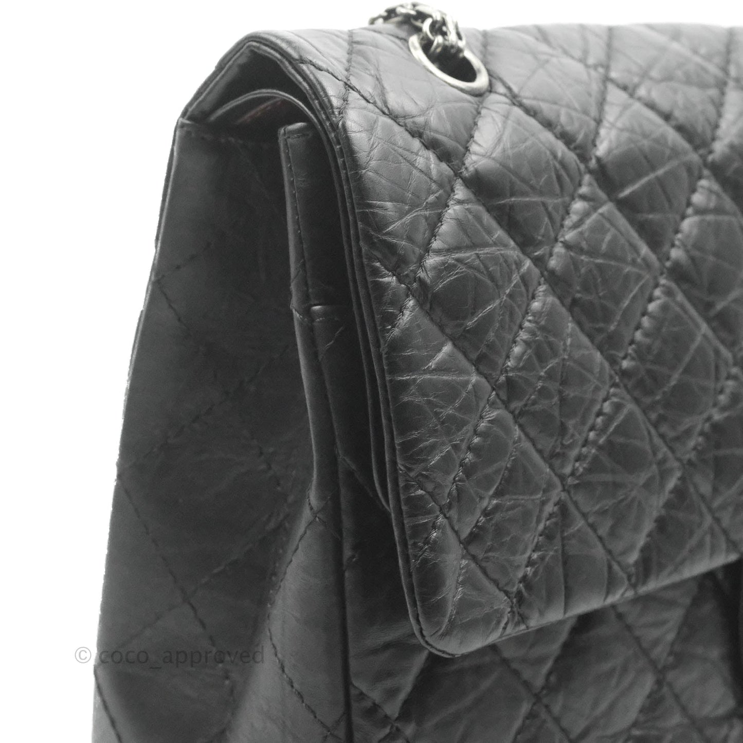 Chanel Reissue Quilted Aged Calfskin Black Ruthenium Hardware 227