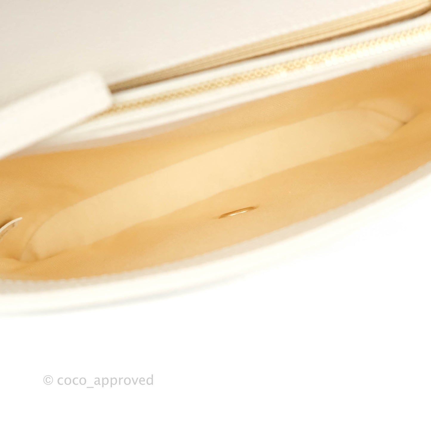 Chanel Chic Affinity Small Grained Calfskin Ivory Gold Hardware