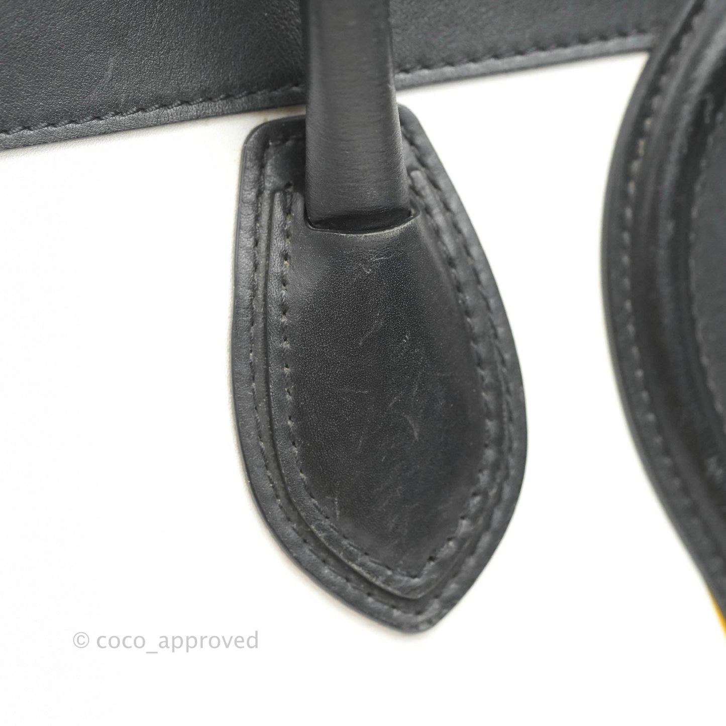 Celine Mini Luggage Bag Black/White/Brown Calfskin