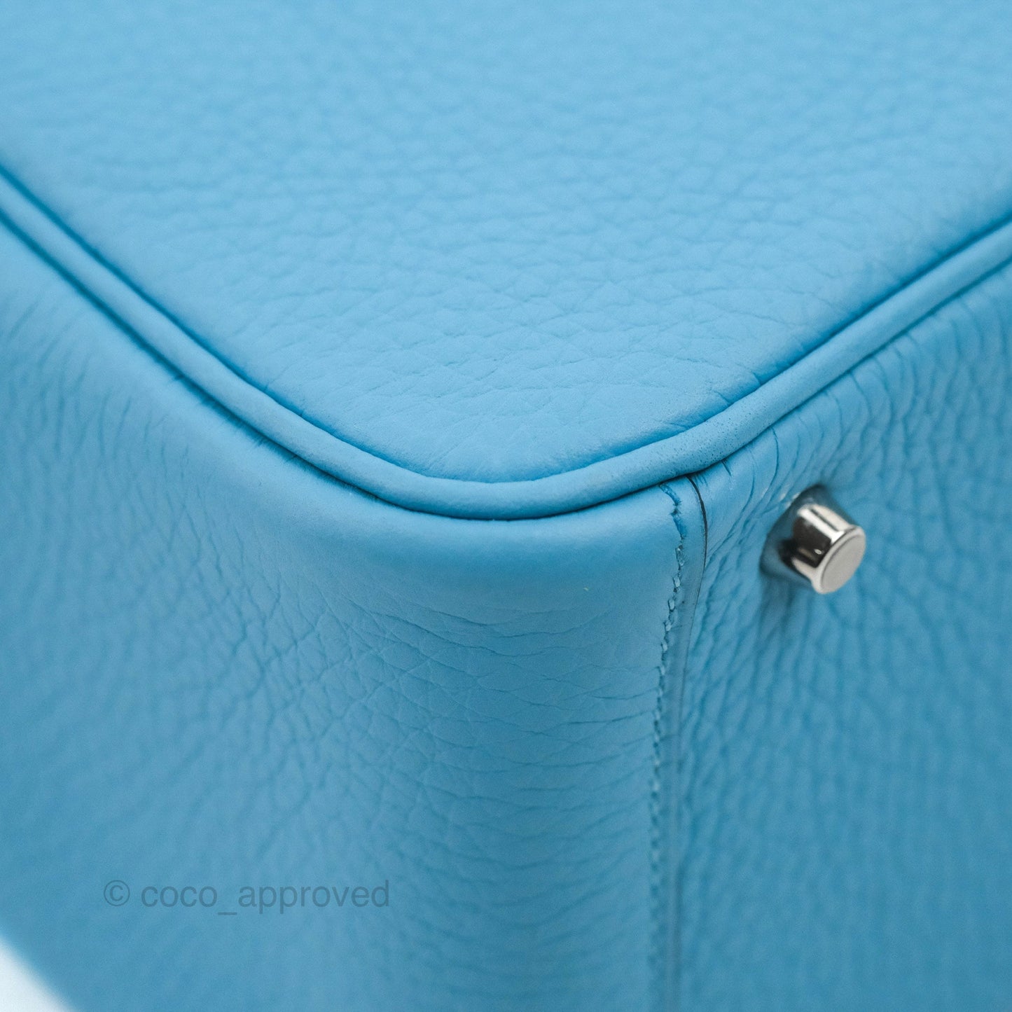 Hermès Mini Lindy 20 Bleu De Nord Clemence Palladium Hardware