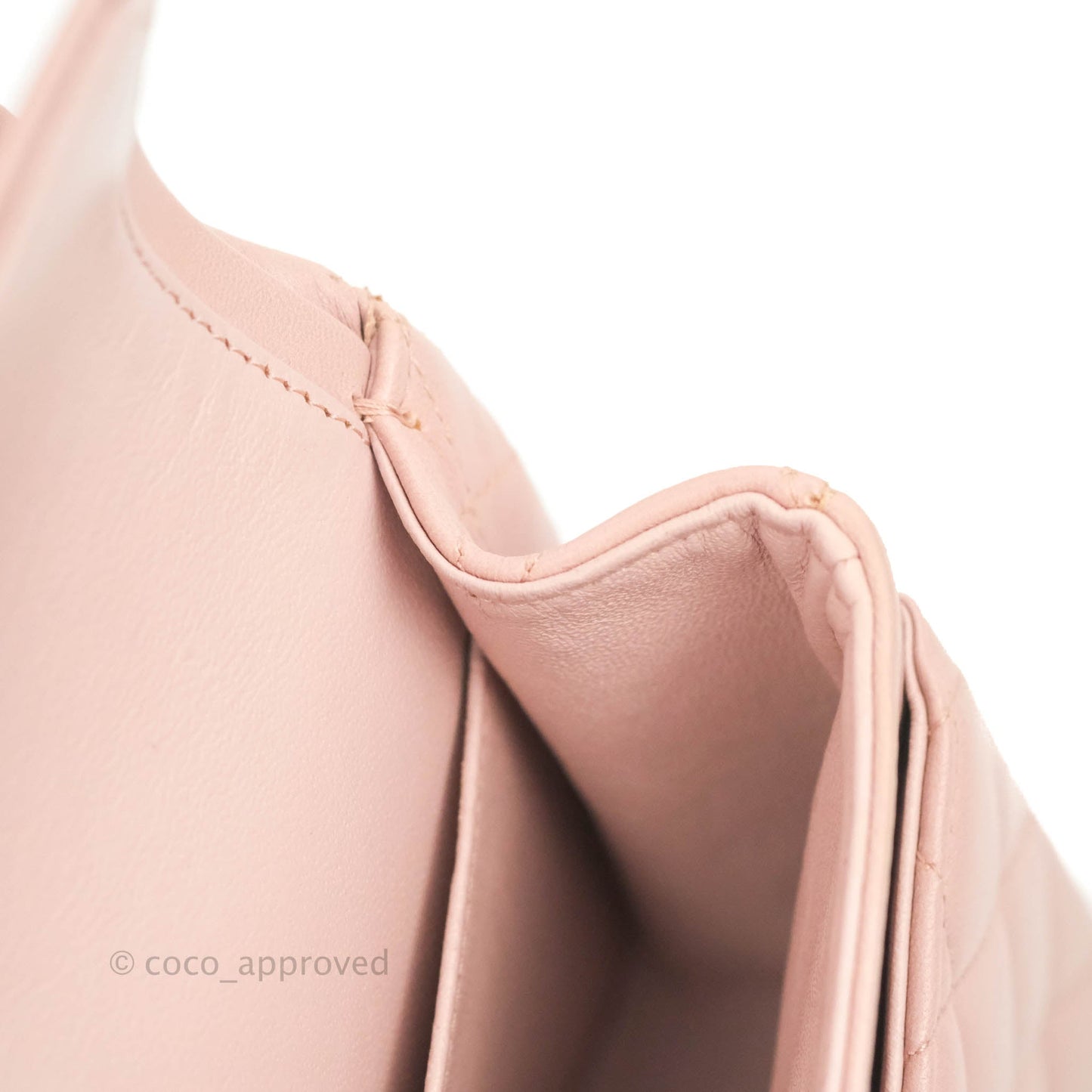 Chanel Classic M/L Medium Flap Quilted Light Pink Lambskin Matte Gold Hardware