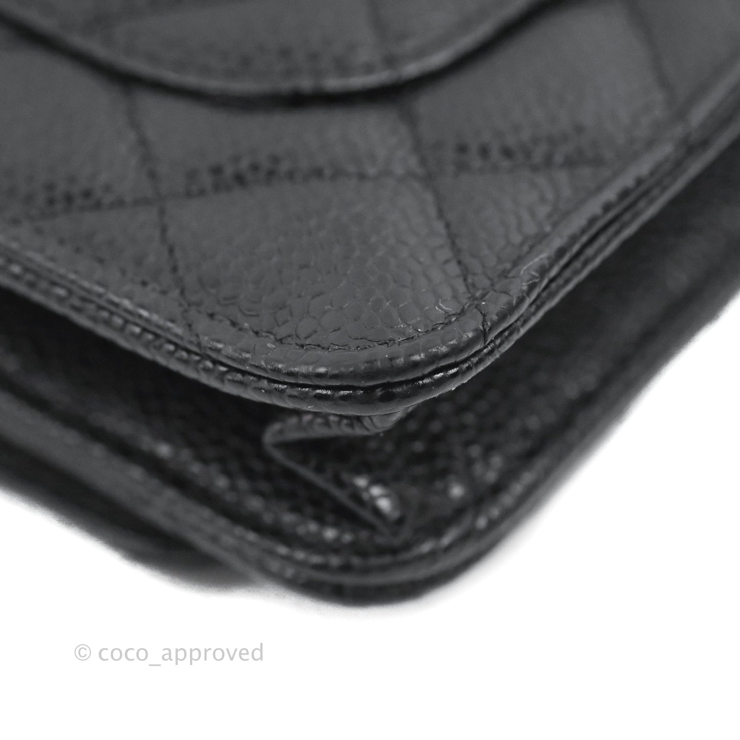 Chanel Quilted Classic WOC Black Caviar Gold Hardware