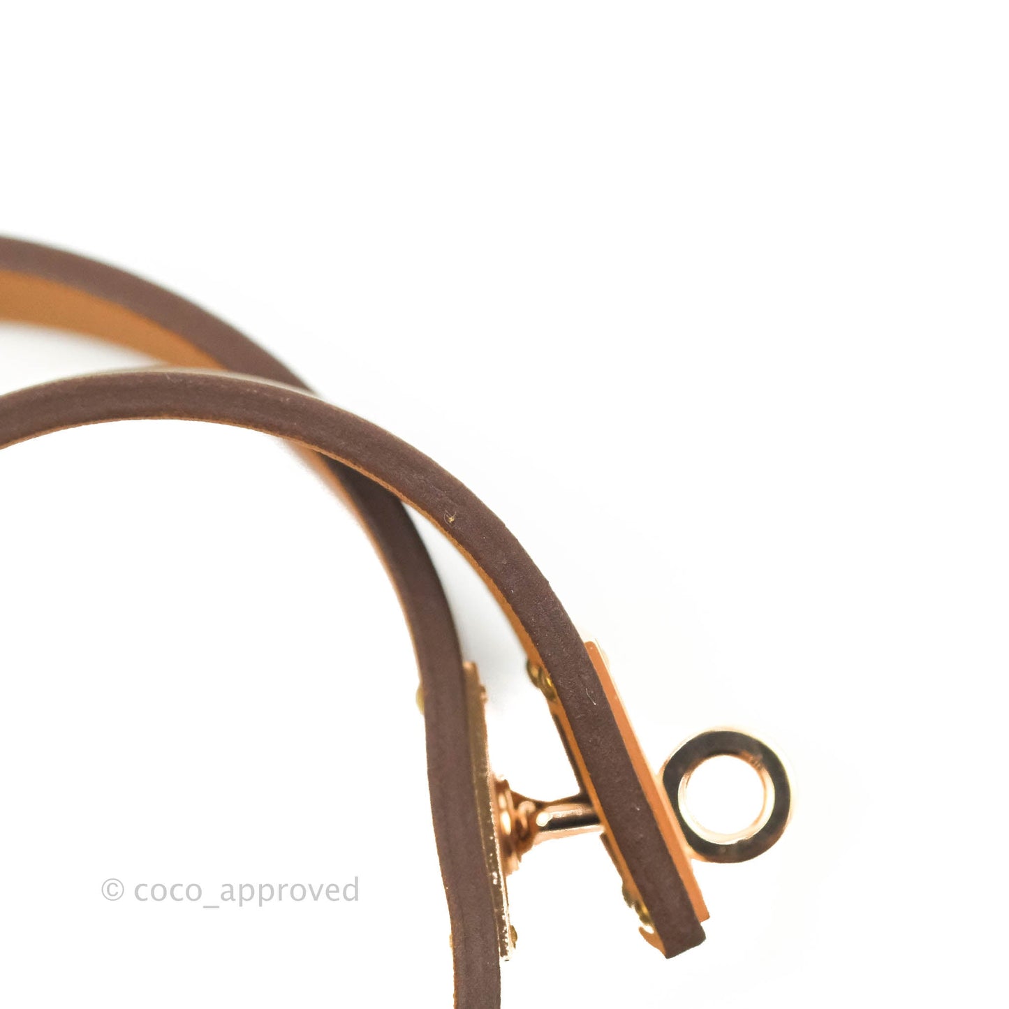 Hermès Kelly Double Tour Bracelet Etoupe Swift Gold Hardware