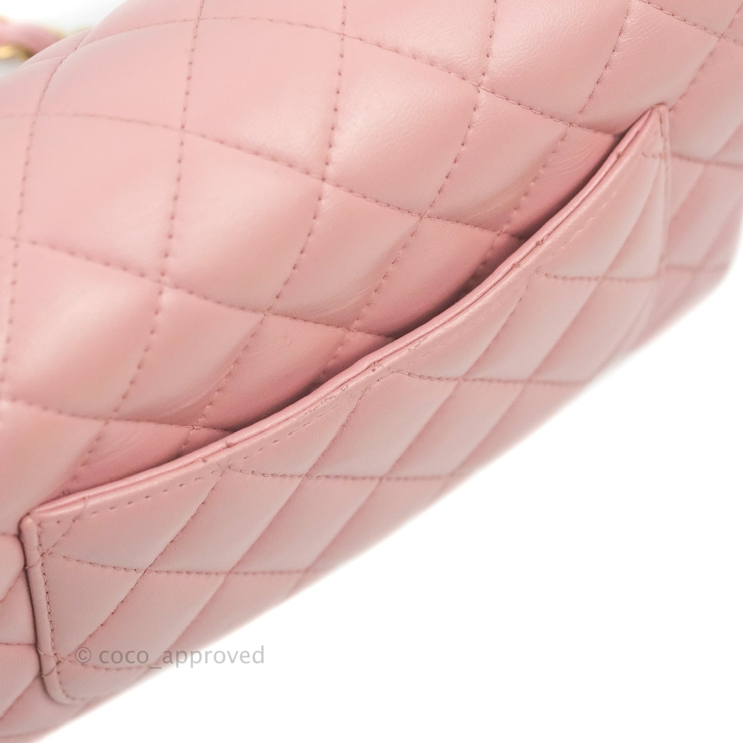 Chanel Quilted Mini Rectangular Flap Pink Lambskin Gold Hardware