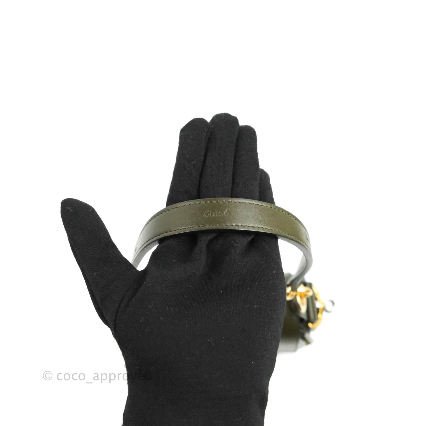 Chloé Small Tess Bag Dark Green Calfskin Suede