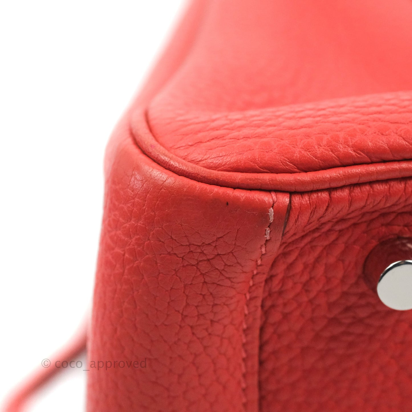 Hermès Lindy 30 Red Clemence Palladium Hardware