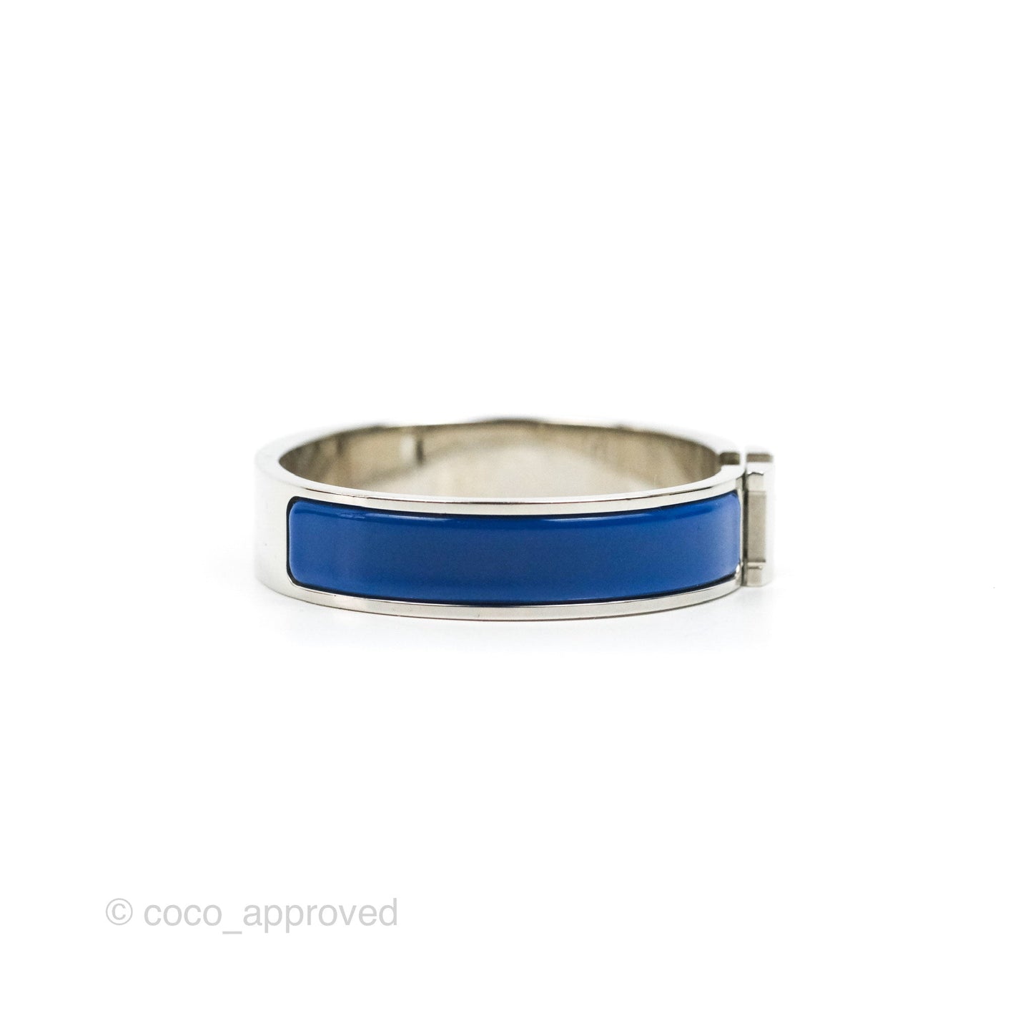 Hermès Clic H Bracelet Blue Palladium Hardware PM