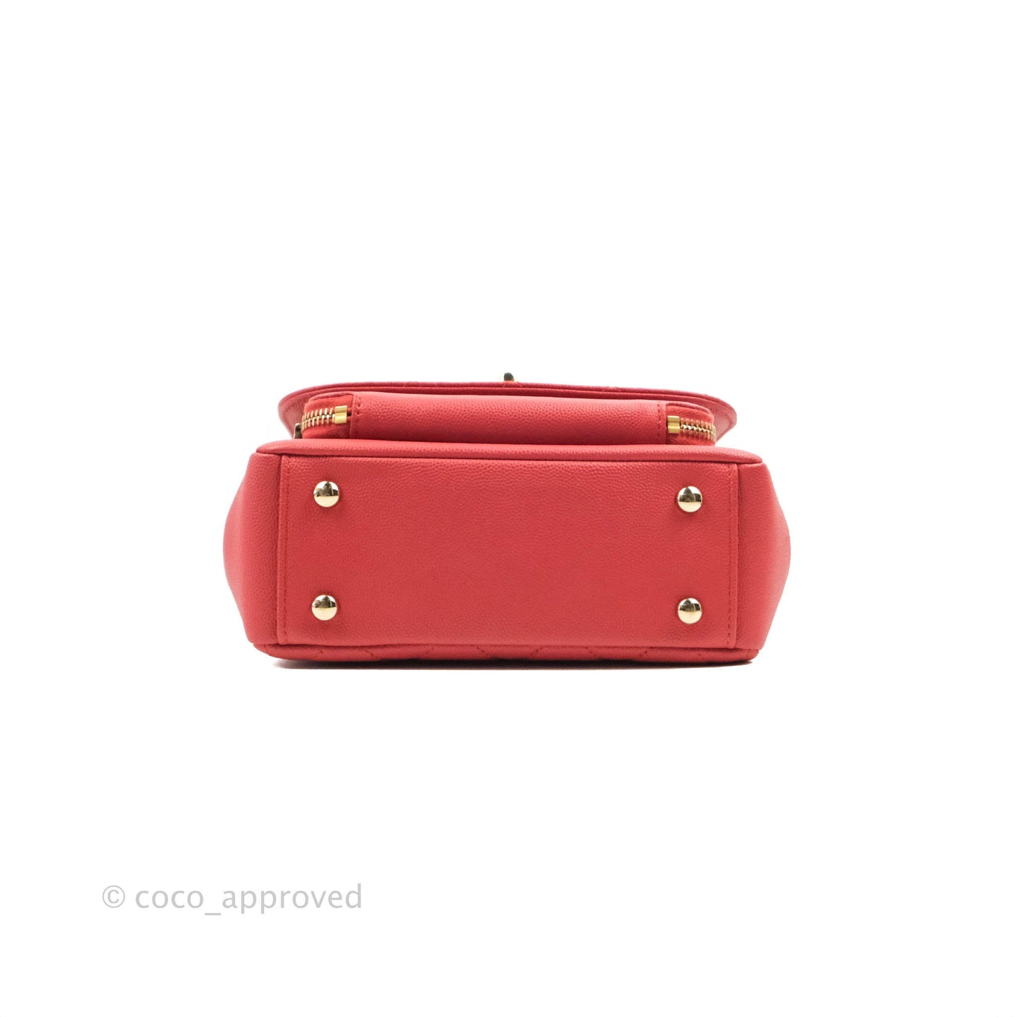 Chanel Quilted Small Business Affinity Flap Red Caviar Gold Hardware