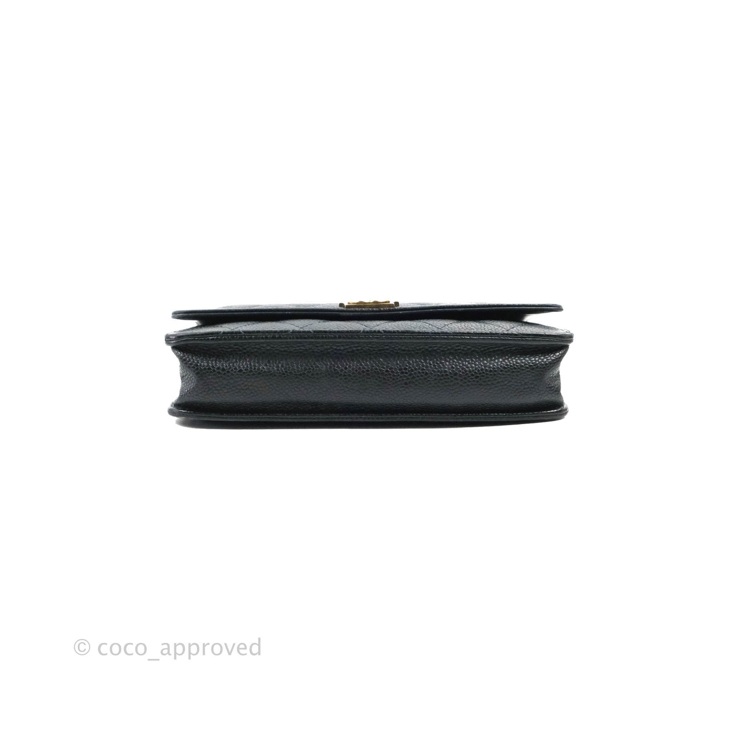 Chanel Boy Wallet on Chain WOC Ver Dark Navy Caviar Aged Gold Hardware