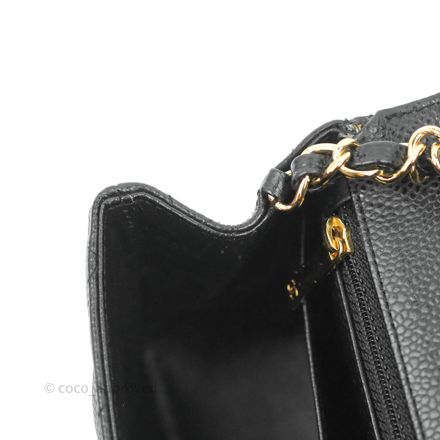 Chanel Quilted Mini Square Flap Bag Black Caviar 24K Gold Hardware