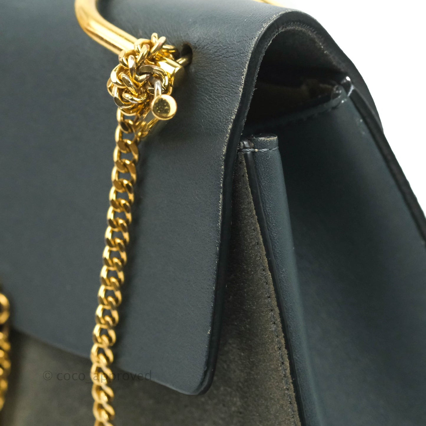 Chloe Drew Crossbody Bag Cloudy Blue Suede