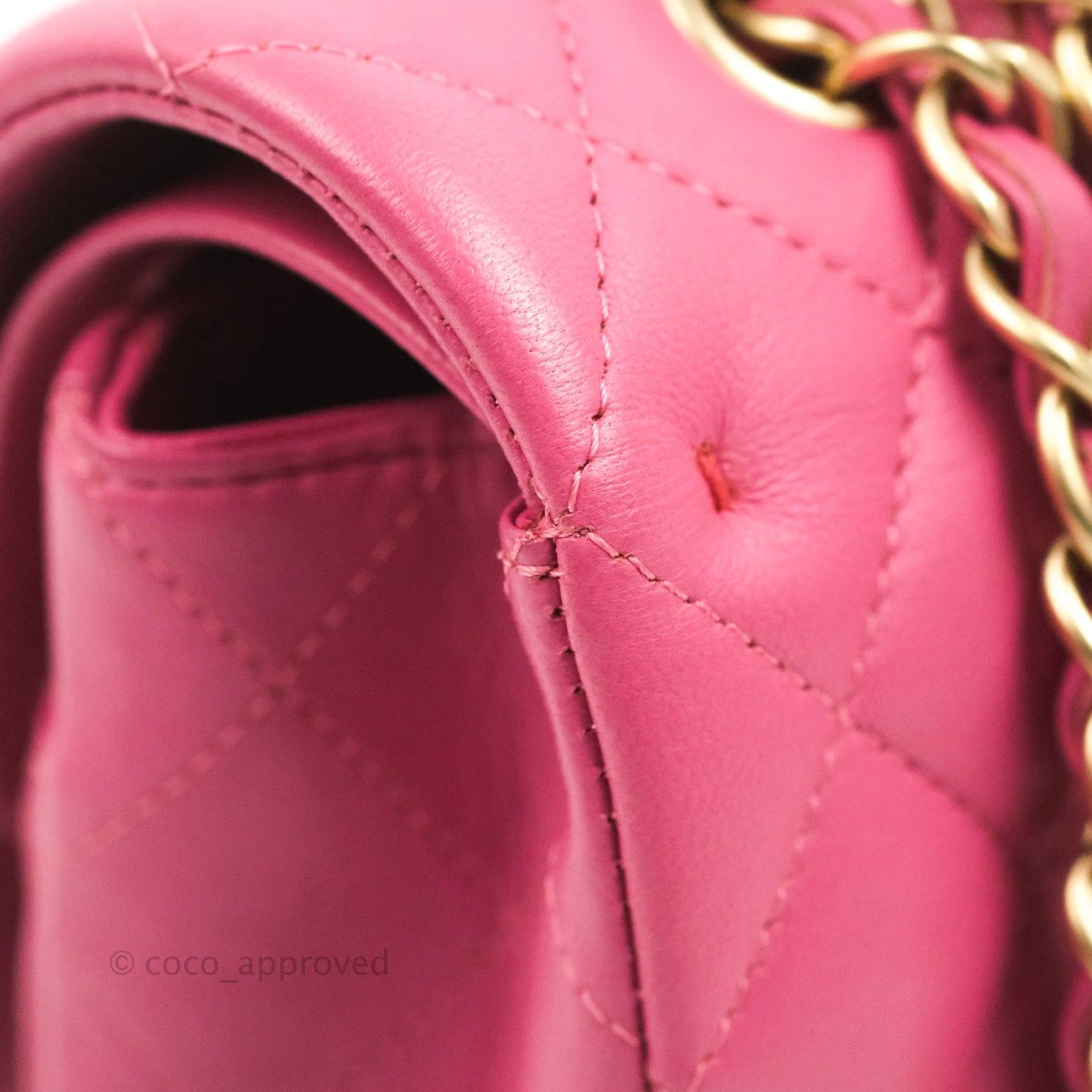 Chanel Classic M/L Medium Double Flap Pink Lambskin Matte Gold Hardware