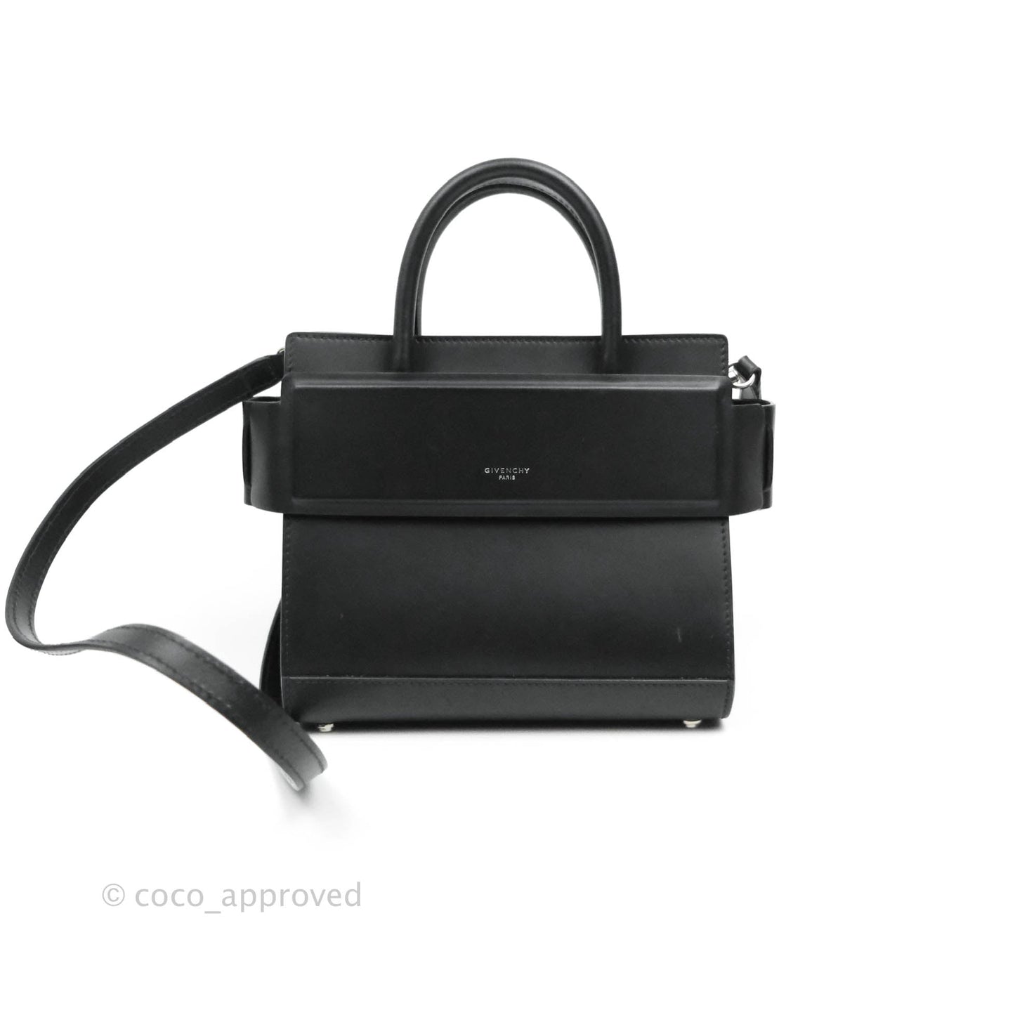 Givenchy Mini Horizon Crossbody Bag Black Silver Hardware