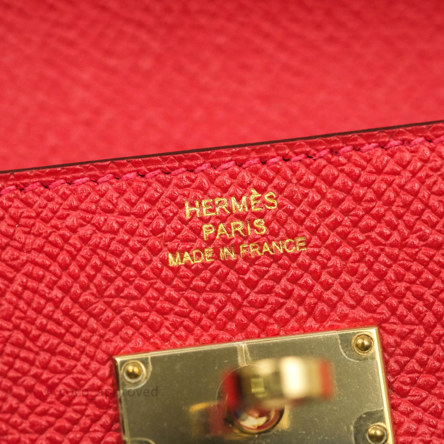 Hermès Kelly Wallet Red Epsom Gold Hardware