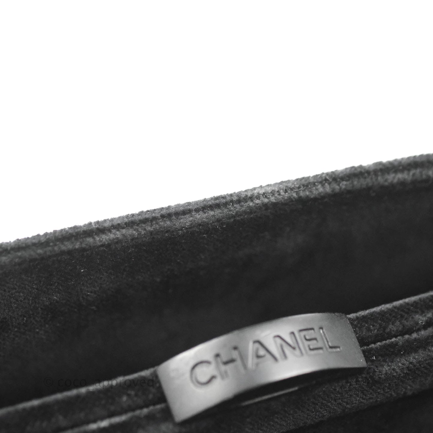 Chanel Vintage CC Handbag So Black Velvet