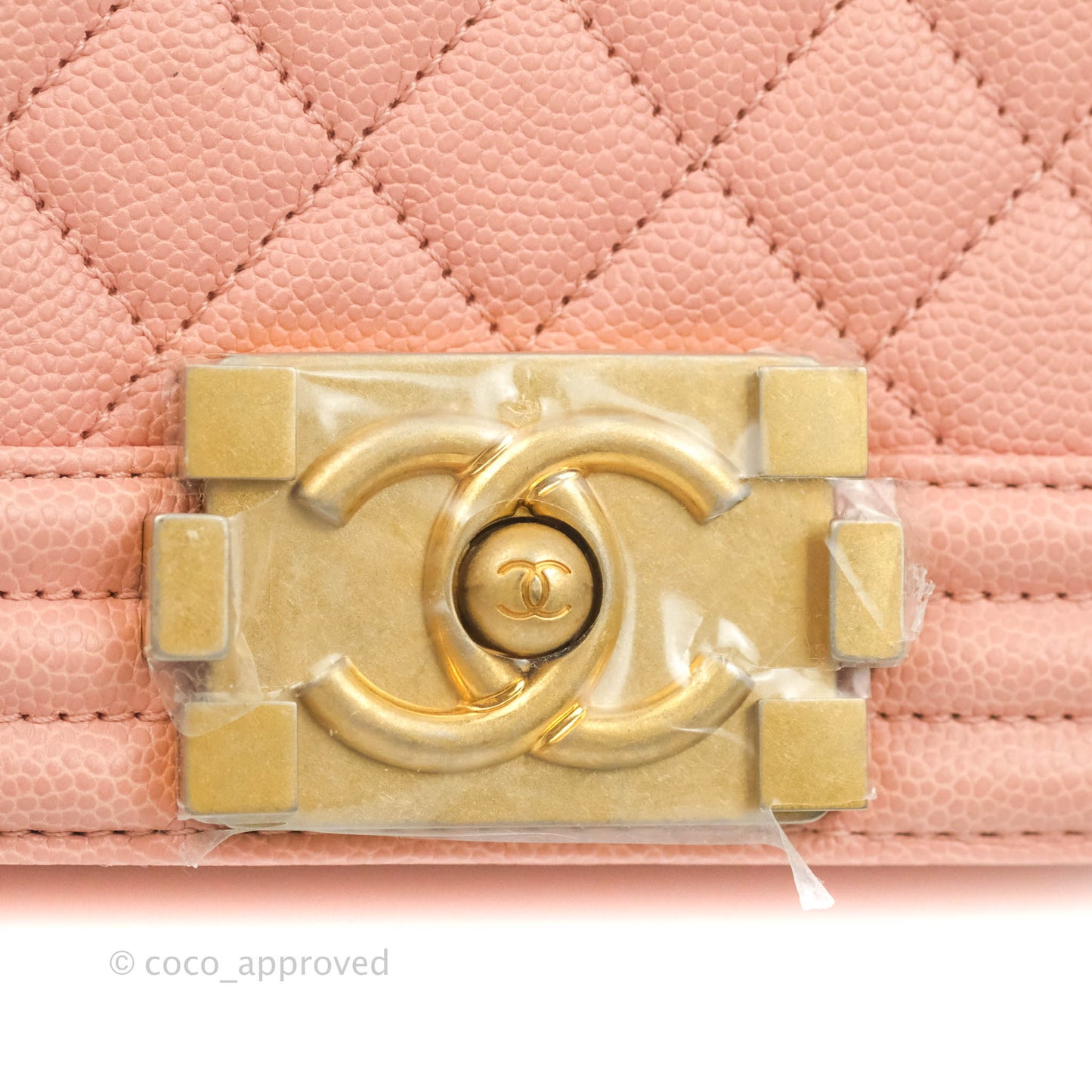 Chanel Boy Small Pink Caviar Gold Hardware