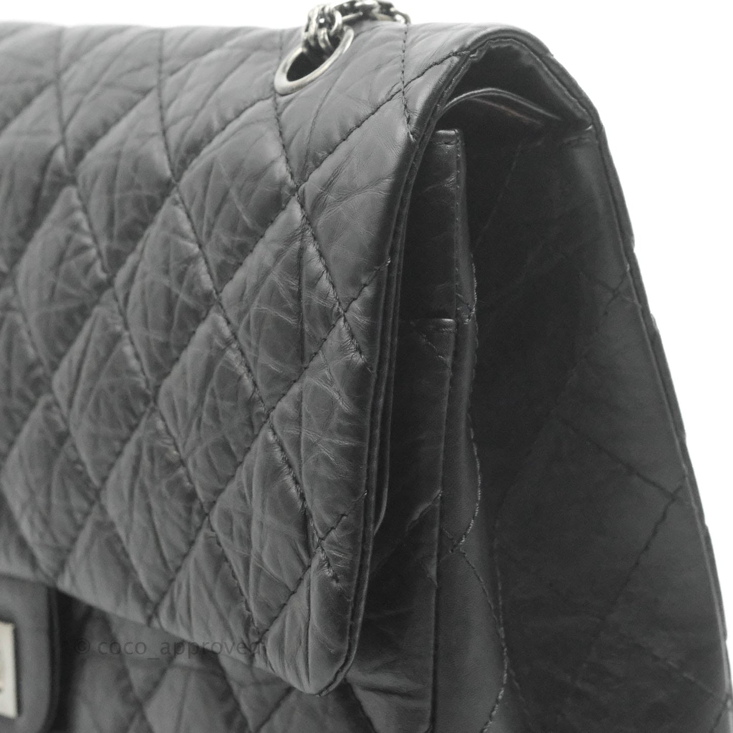Chanel Reissue Quilted Aged Calfskin Black Ruthenium Hardware 227