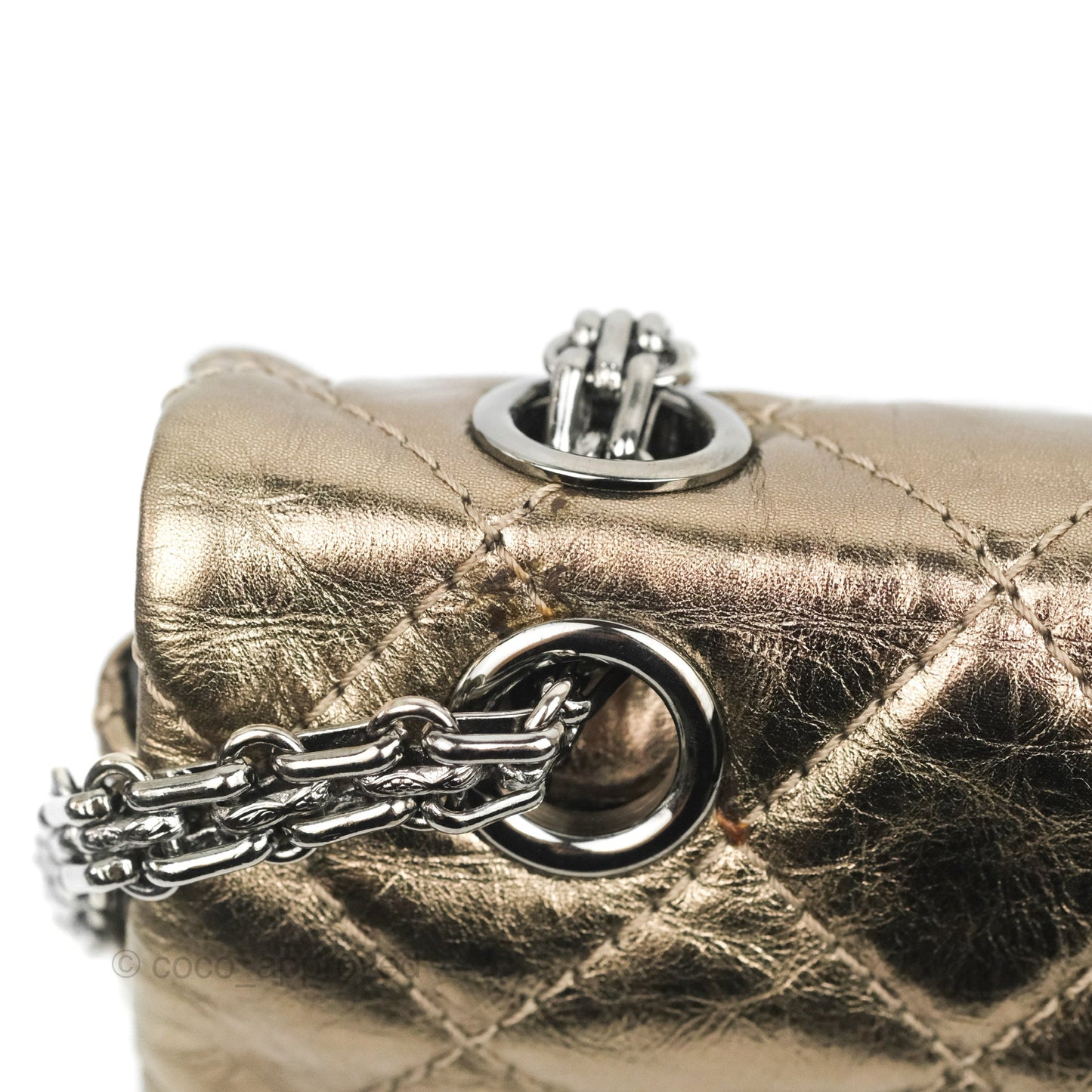 Chanel Reissue 226 Quilted Metallic Calfskin Copper Gold
