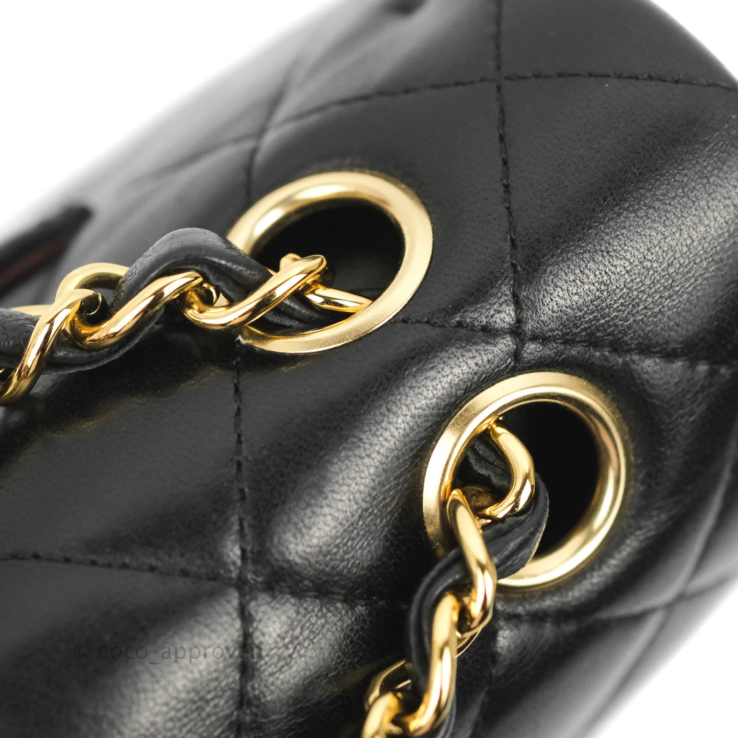 Chanel Classic M/L Medium Flap Quilted Black Lambskin 24K Gold Hardware