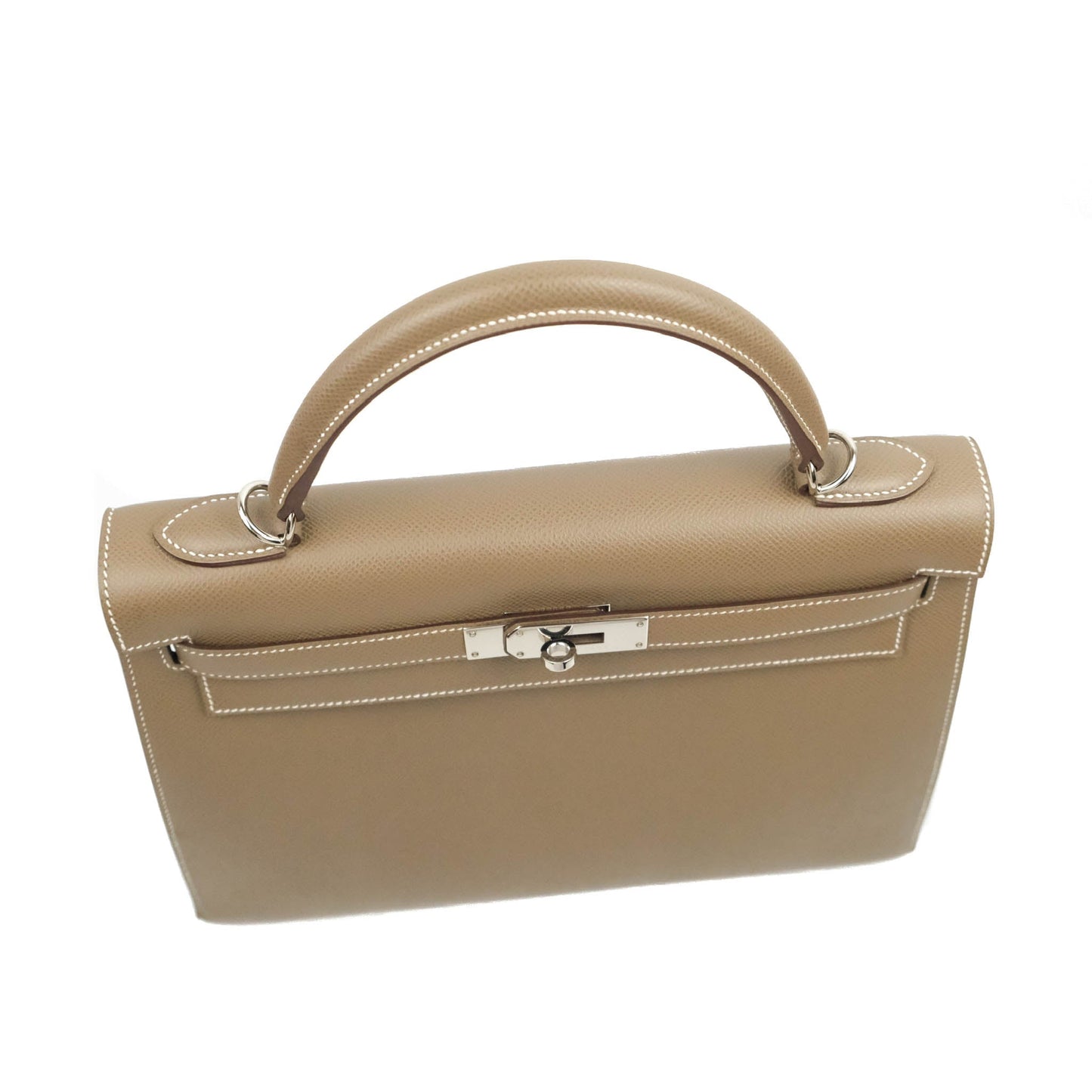 Hermès Kelly 32 Sellier Etoupe Epsom Palladium Hardware HSS