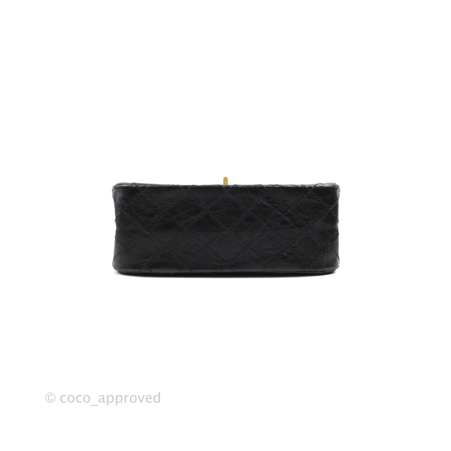 Chanel Mini Reissue 224 Black Aged Calfskin Aged Gold Hardware
