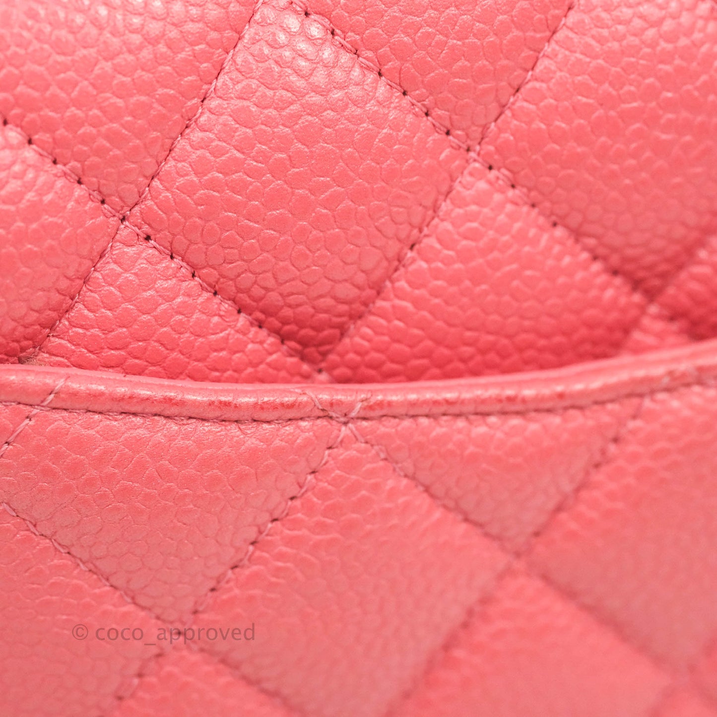 Chanel Quilted Mini Rectangular Flap Pearly Pink Caviar Gold Hardware 18S