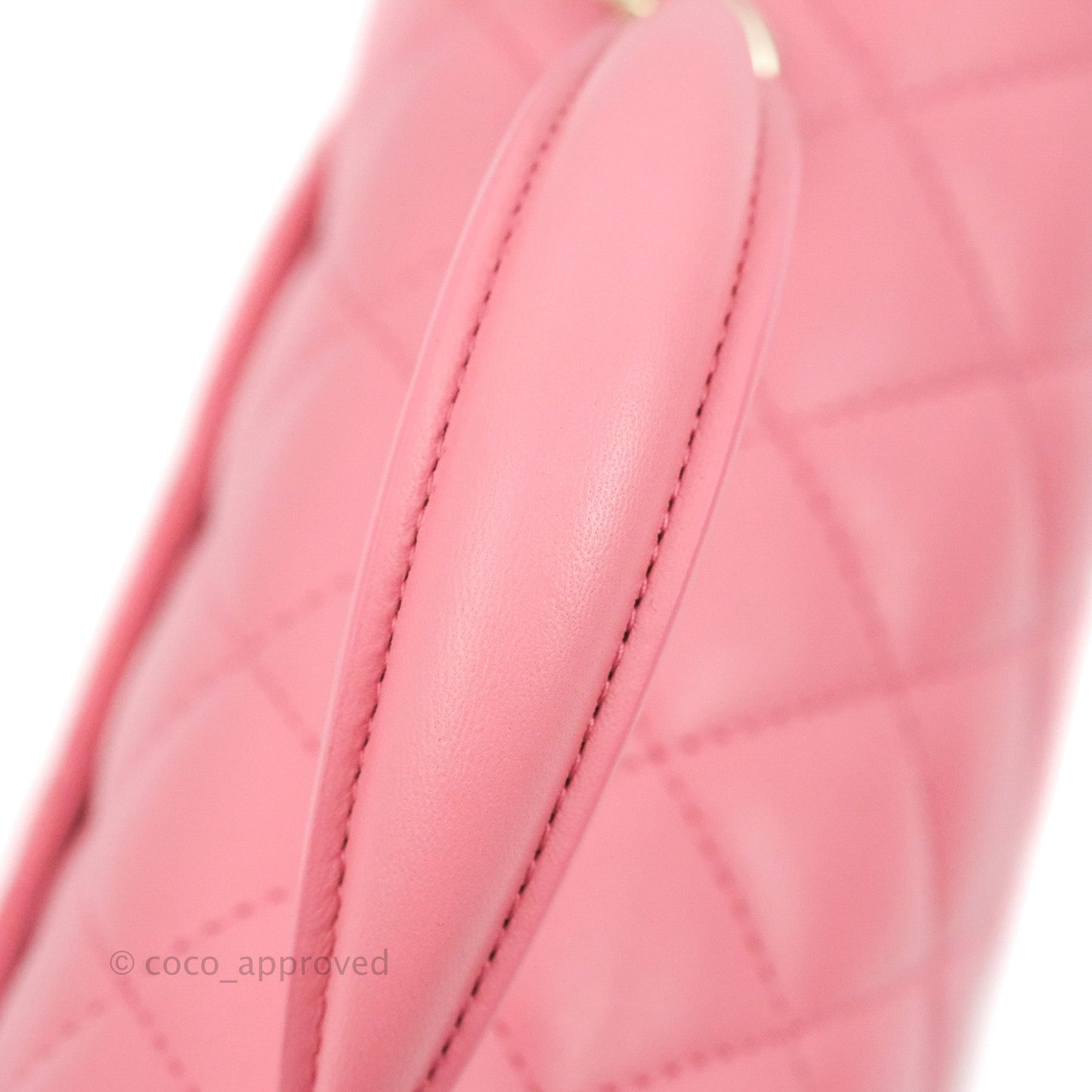 Chanel Top Handle Mini Rectangular Flap Bag Pink Lambskin Gold Hardware With Twilly