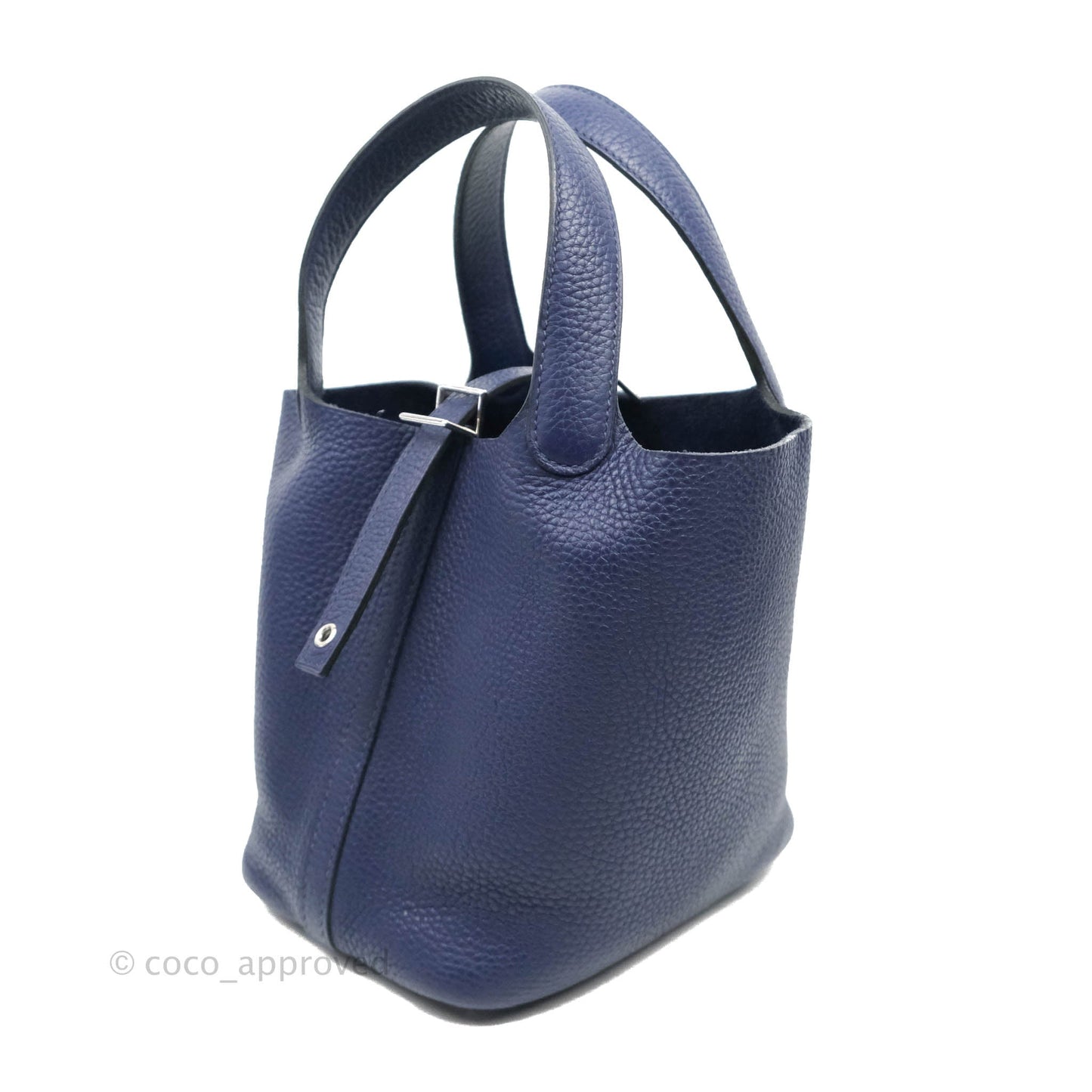 Hermès Picotin Lock 18 PM Bleu Encre Clemence Palladium Hardware