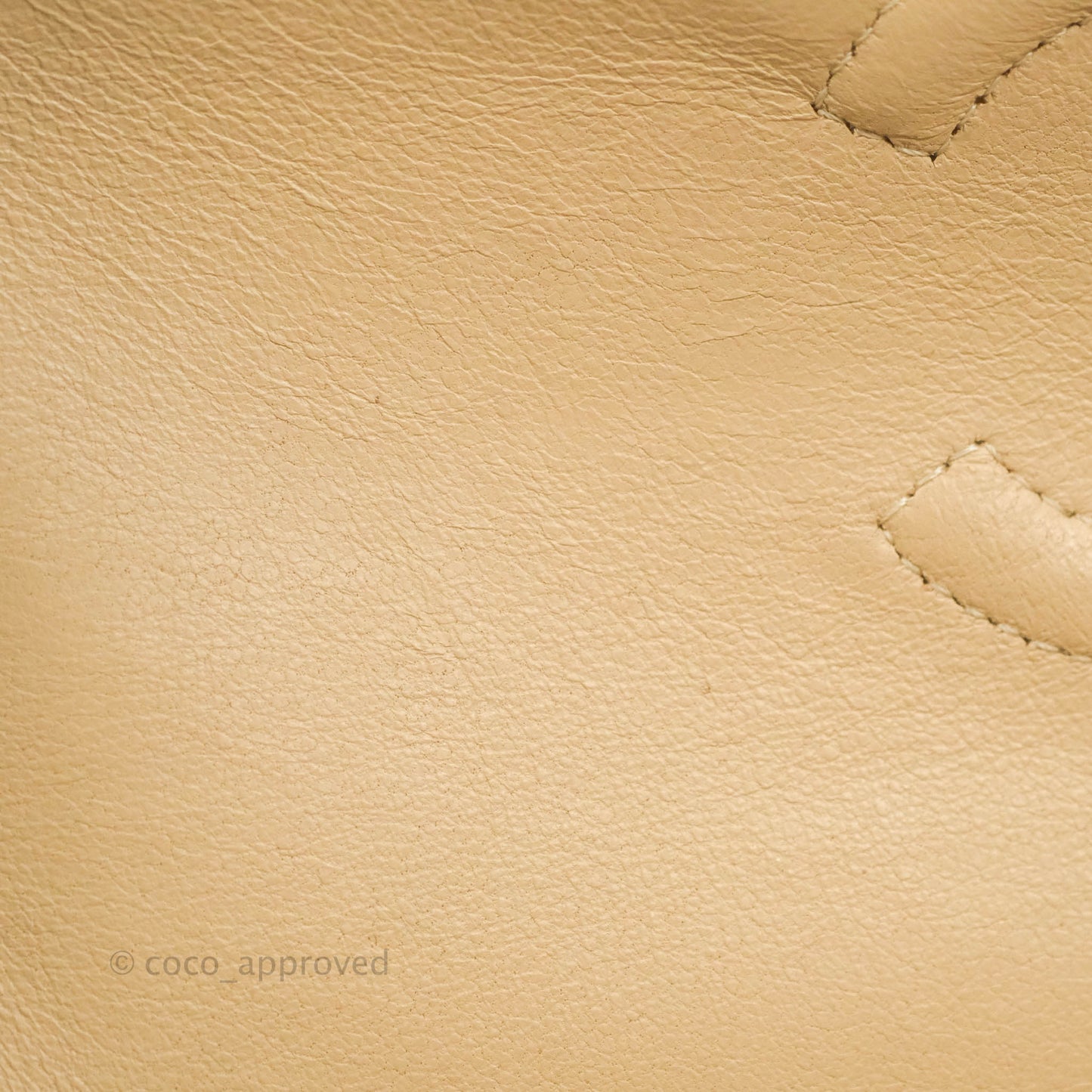 Chanel Classic M/L Medium Flap Quilted Beige Caviar Silver Hardware