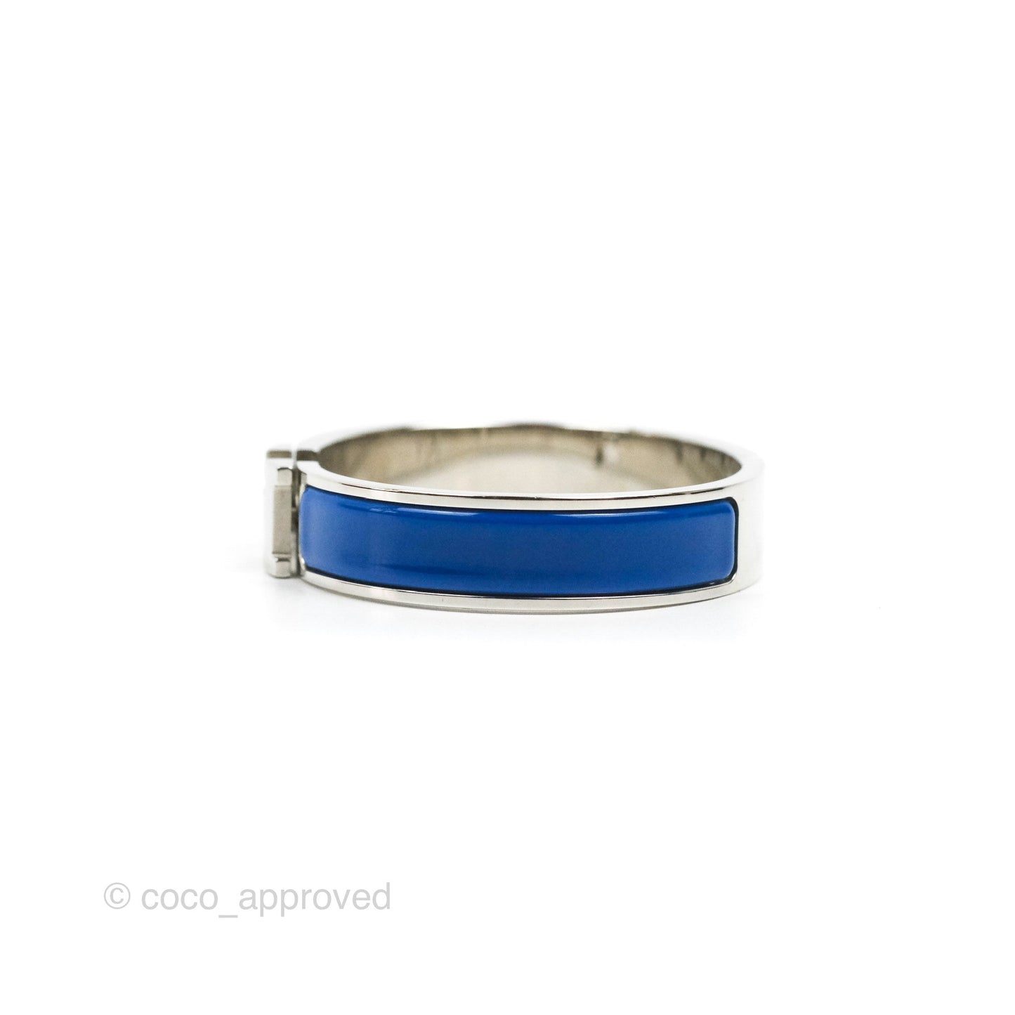 Hermès Clic H Bracelet Blue Palladium Hardware PM