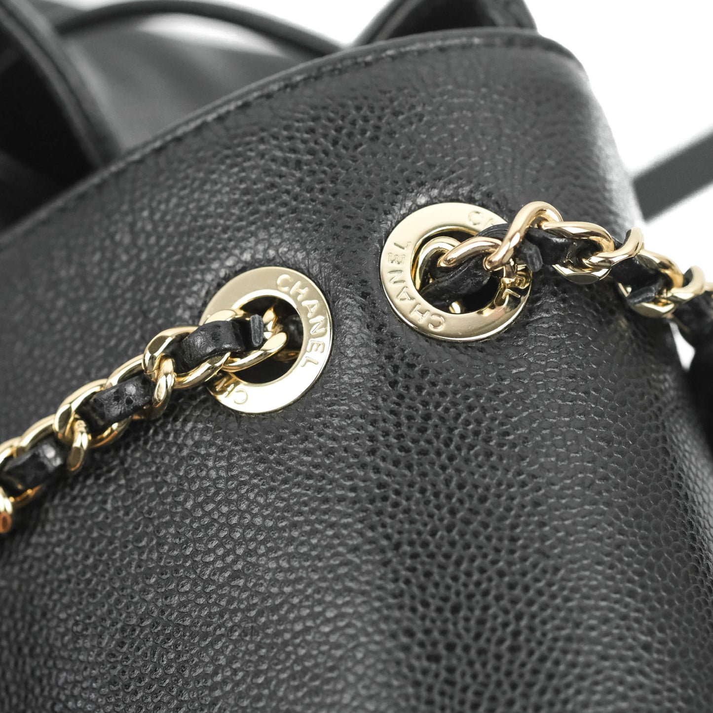 Chanel Quilted Business Affinity Backpack Black Caviar Gold Hardware