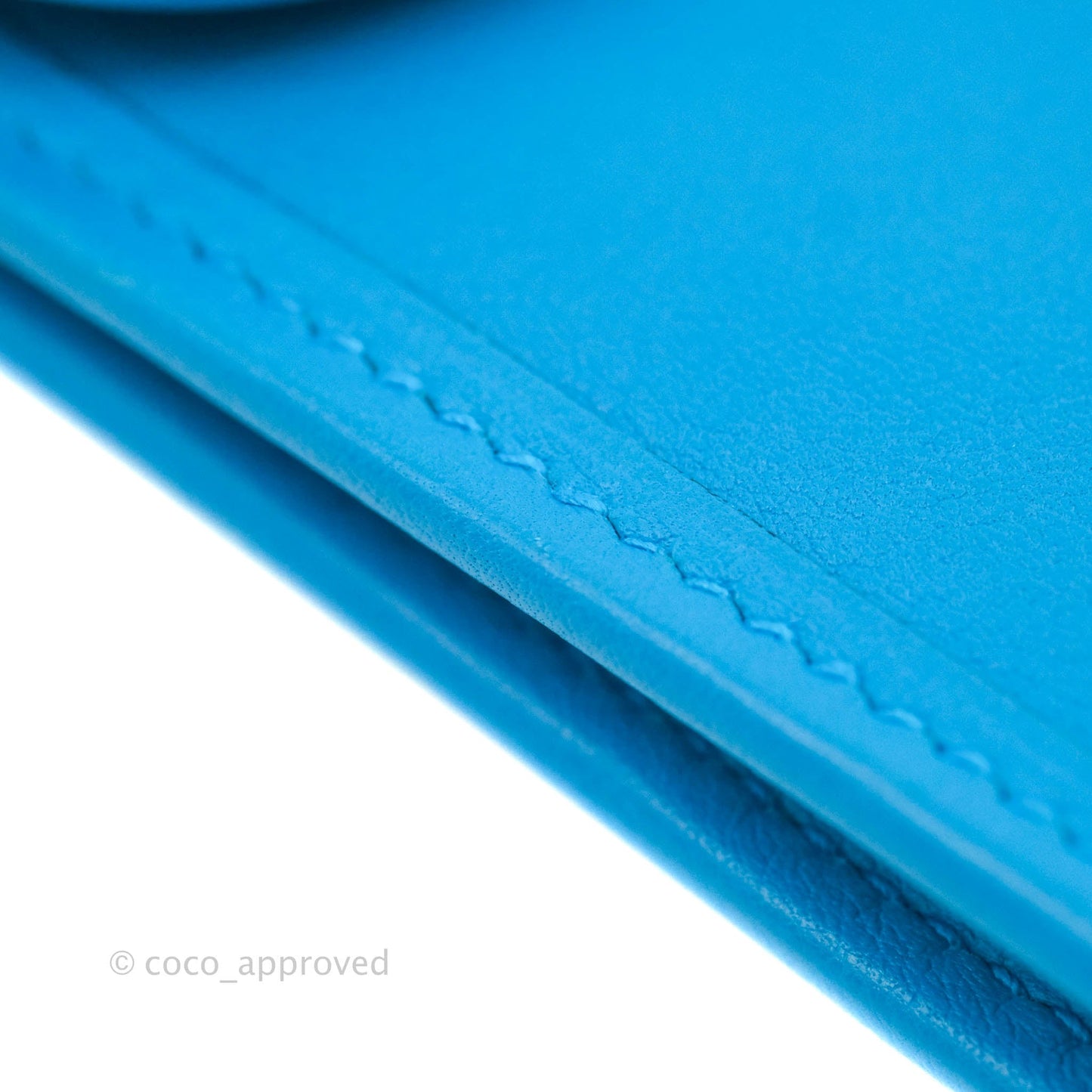 Hermès Jige Duo Wallet Bleu Zanzibar Swift