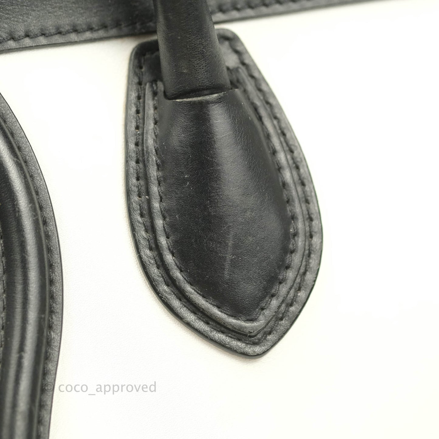 Celine Mini Luggage Bag Black/White/Brown Calfskin
