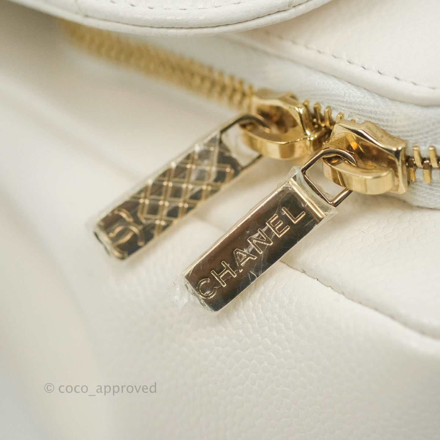 Chanel Quilted Small Business Affinity Flap White Caviar Gold Hardware