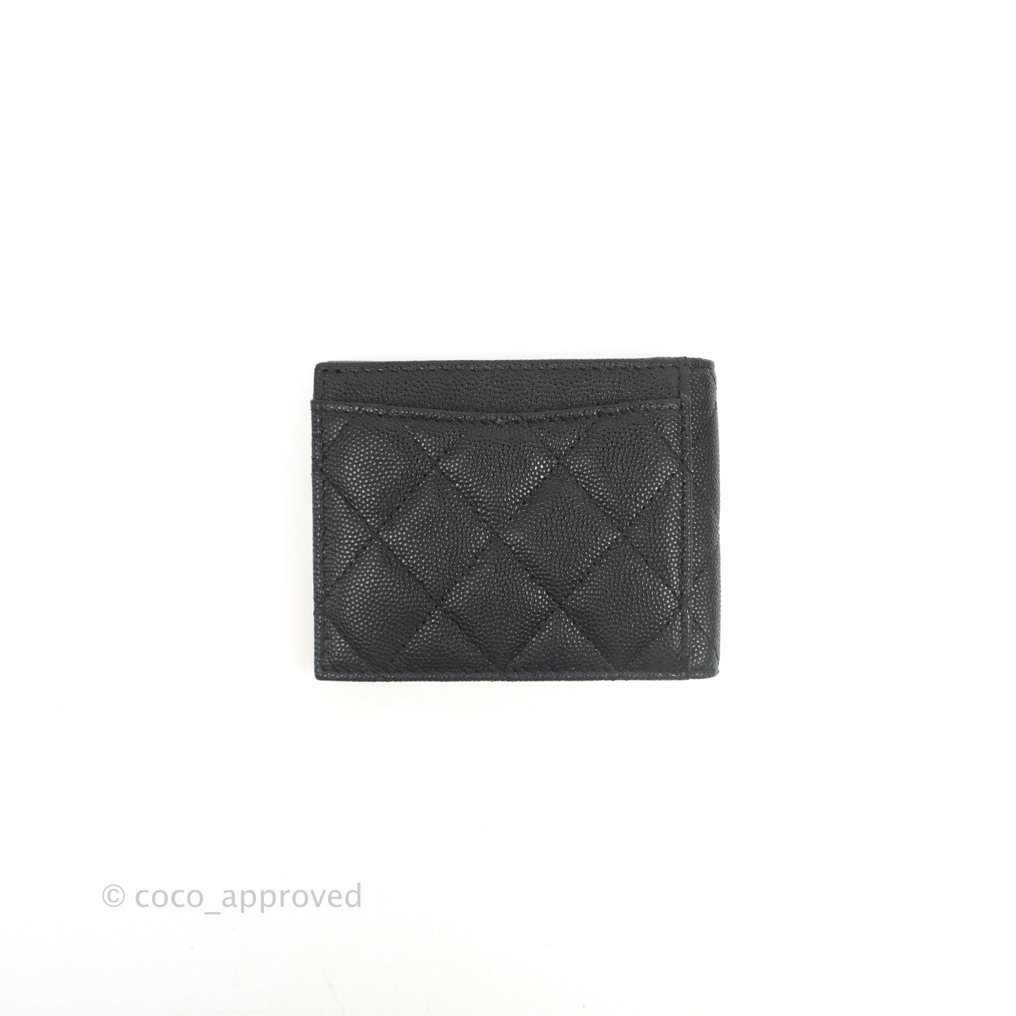 Chanel Quilted Mens Wallet Caviar Black Gold Hardware
