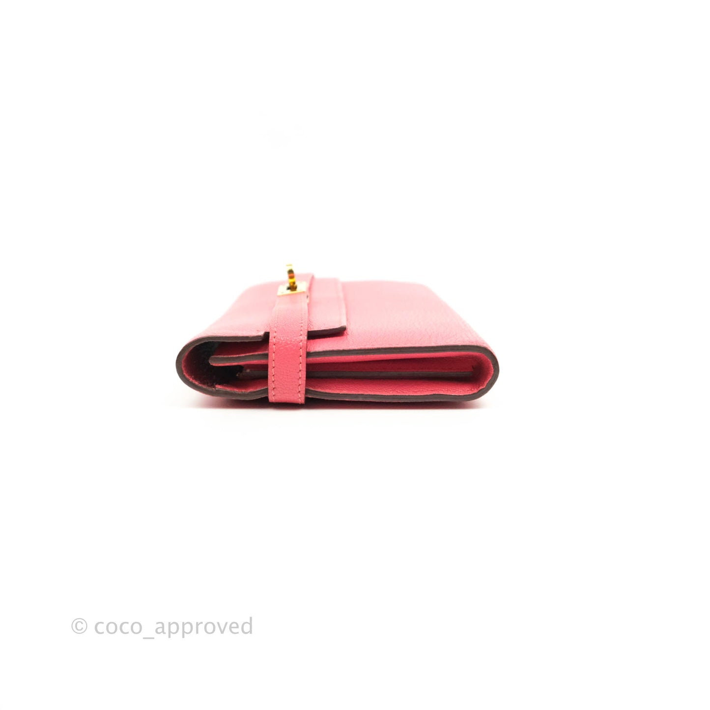 Hermès Kelly Wallet Rose Lipstick Chevre Gold Hardware