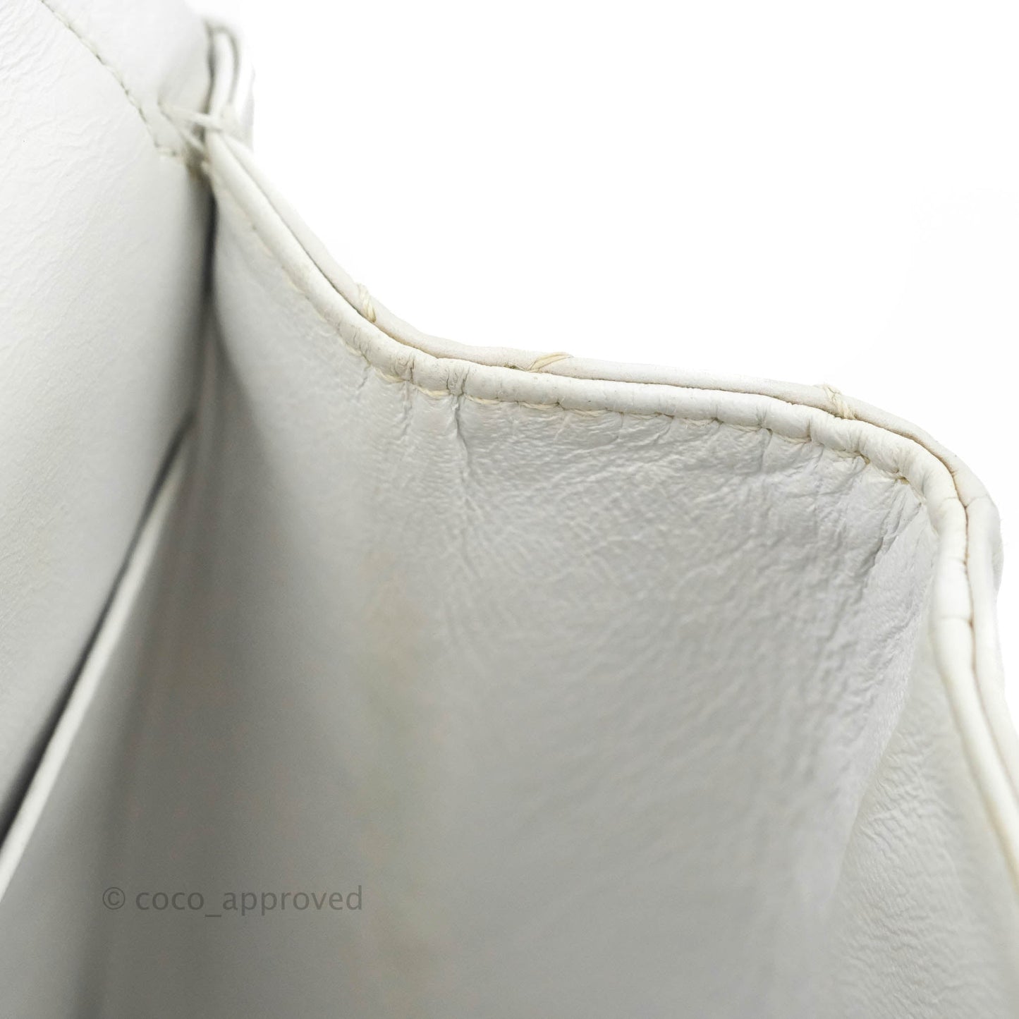 Chanel Quilted Reissue 226 Flap White Aged Calfskin Gun Metal Hardware