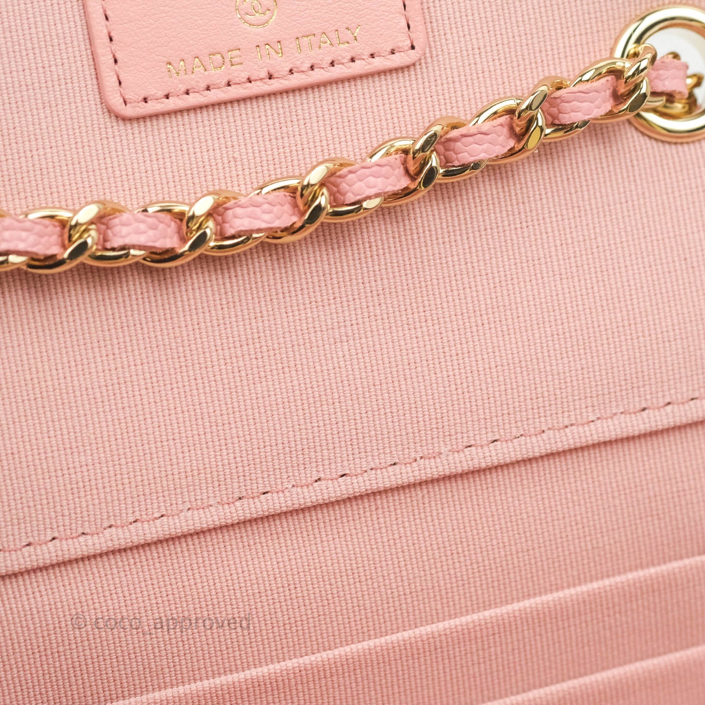 Chanel Classic Vanity with Chain Pink Caviar Gold Hardware