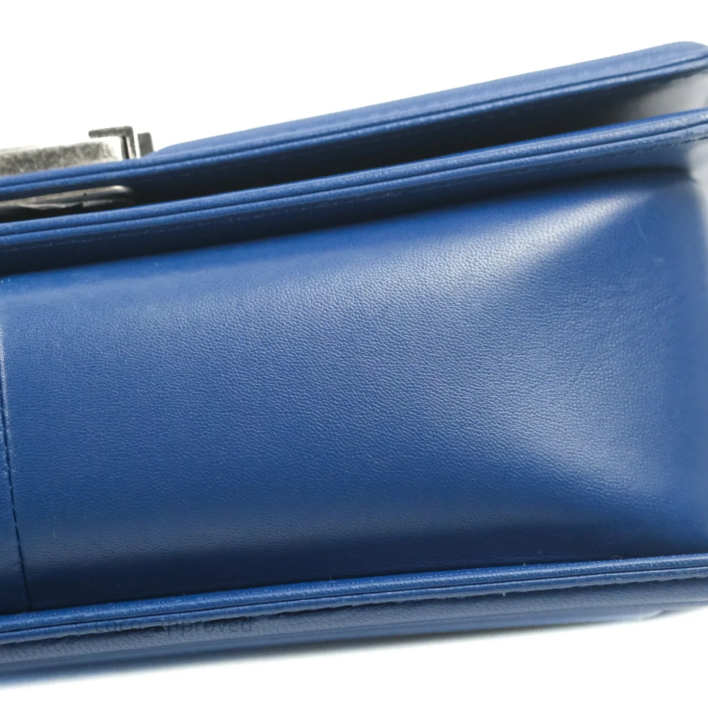 Chanel Quilted Medium Boy Blue Calfskin Ruthenium Hardware