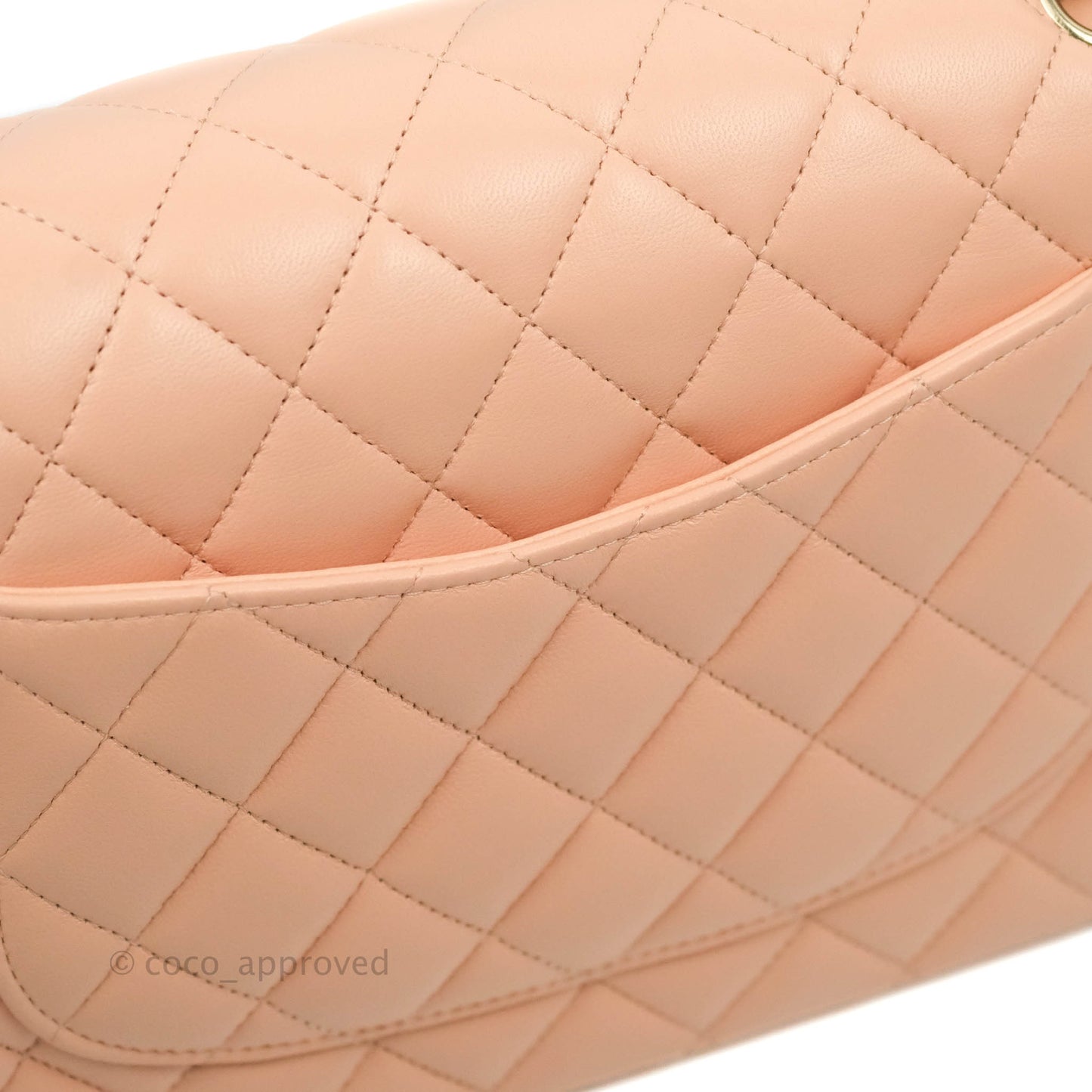Chanel Classic Medium Flap Quilted Pink Lambskin Light Gold Hardware