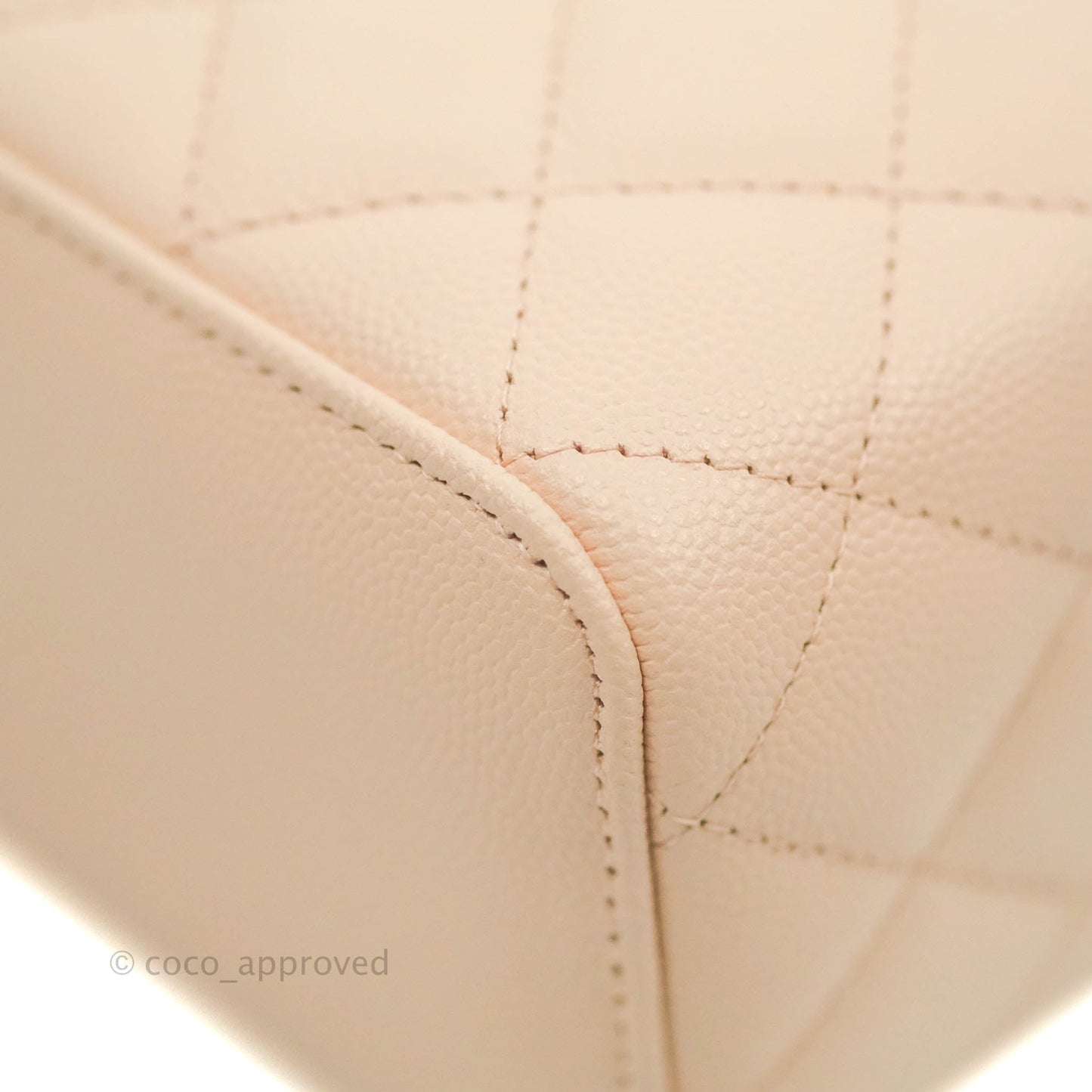 Chanel Vanity with Classic Chain Light Beige Caviar Gold Hardware 22C