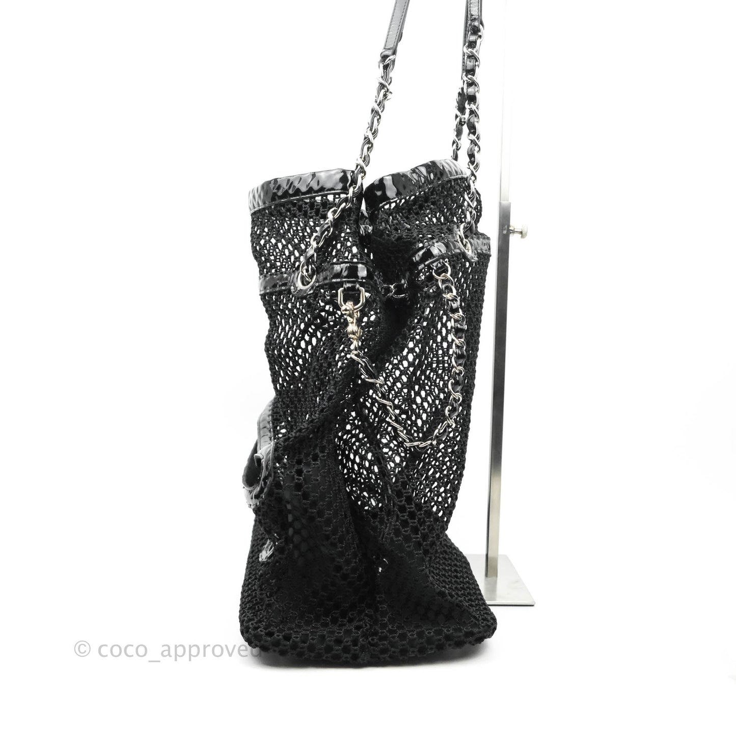 Chanel La Madrague Large Net Tote w Removable Patent Medium Flap