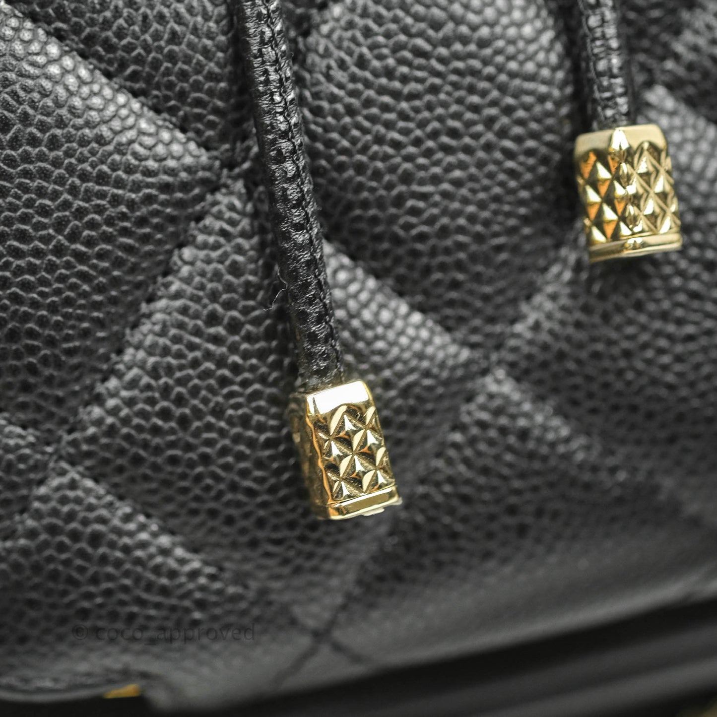 Chanel Business Affinity Drawstring Bucket Bag Black Caviar Gold Hardware 21P