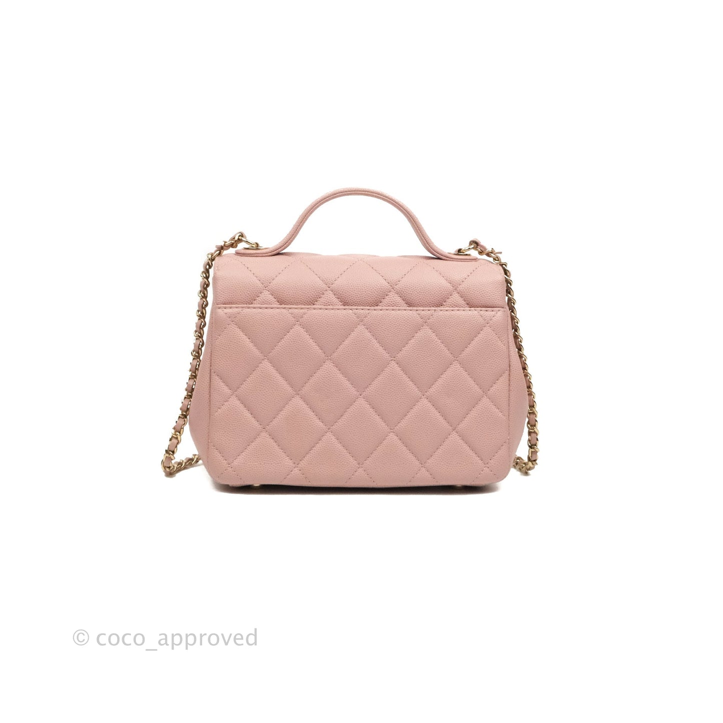Chanel Quilted Small Business Affinity Flap Pink Caviar Gold Hardware