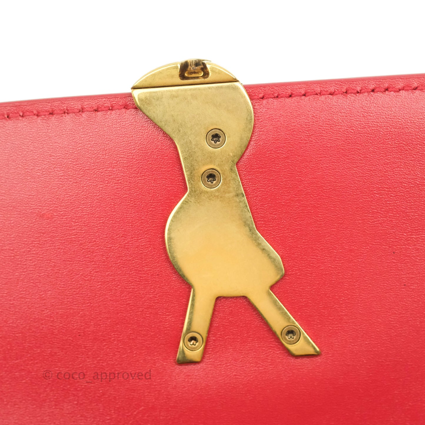 Saint Laurent Small Solferino Satchel Box Leather Eros Red