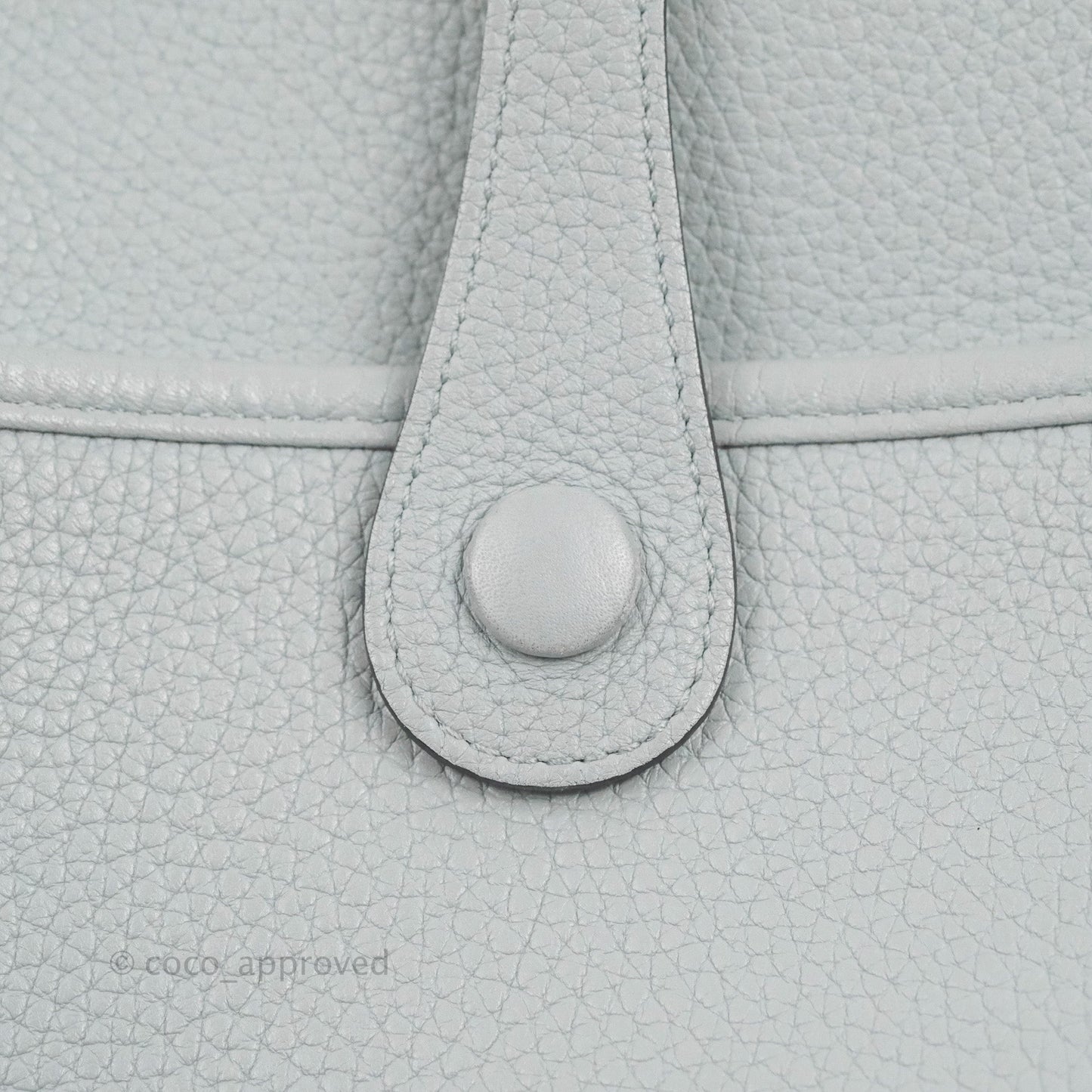 Hermes Evelyne III 29 Bleu Pale Clemence Palladium Hardware