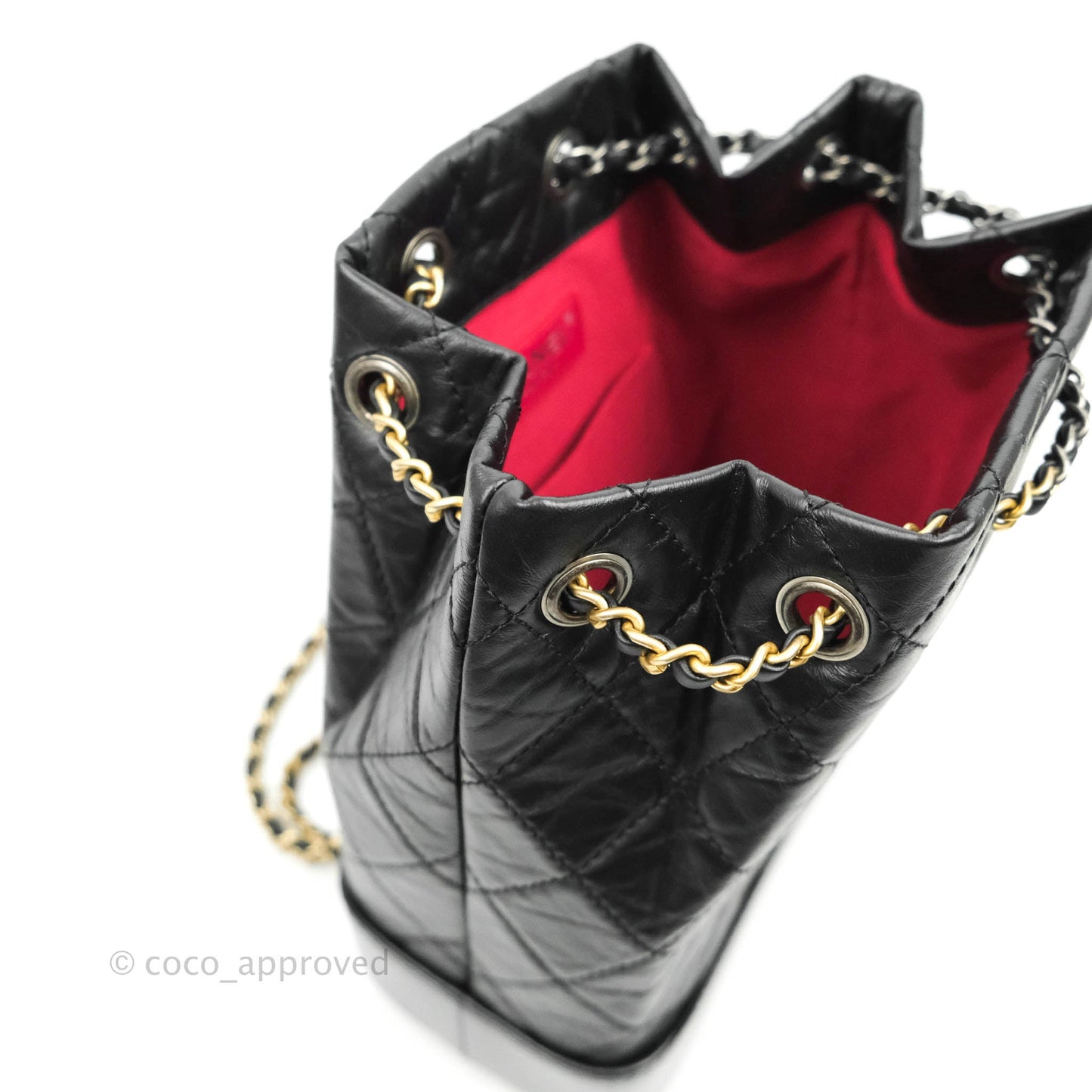 Chanel Small Gabrielle Backpack Black Aged Calfskin