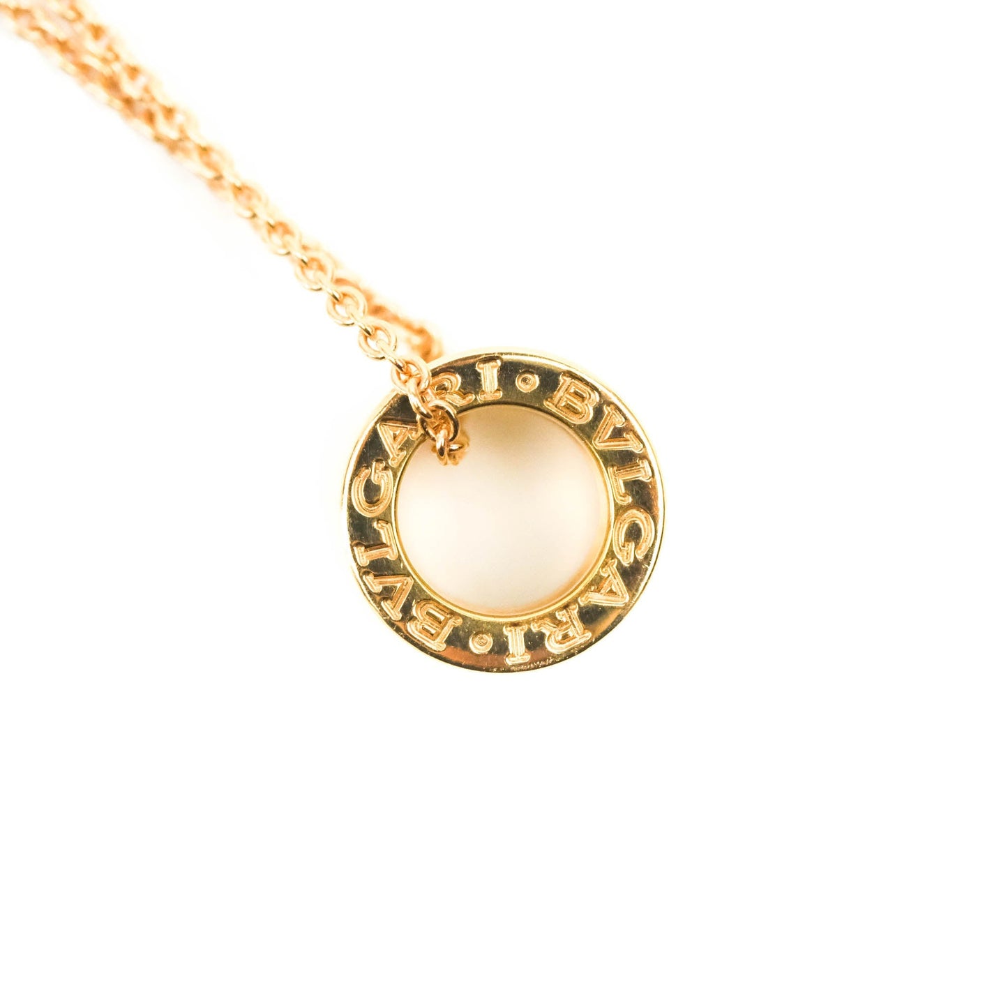Bvlgari Zero1 Necklace White Ceramic Rose Gold