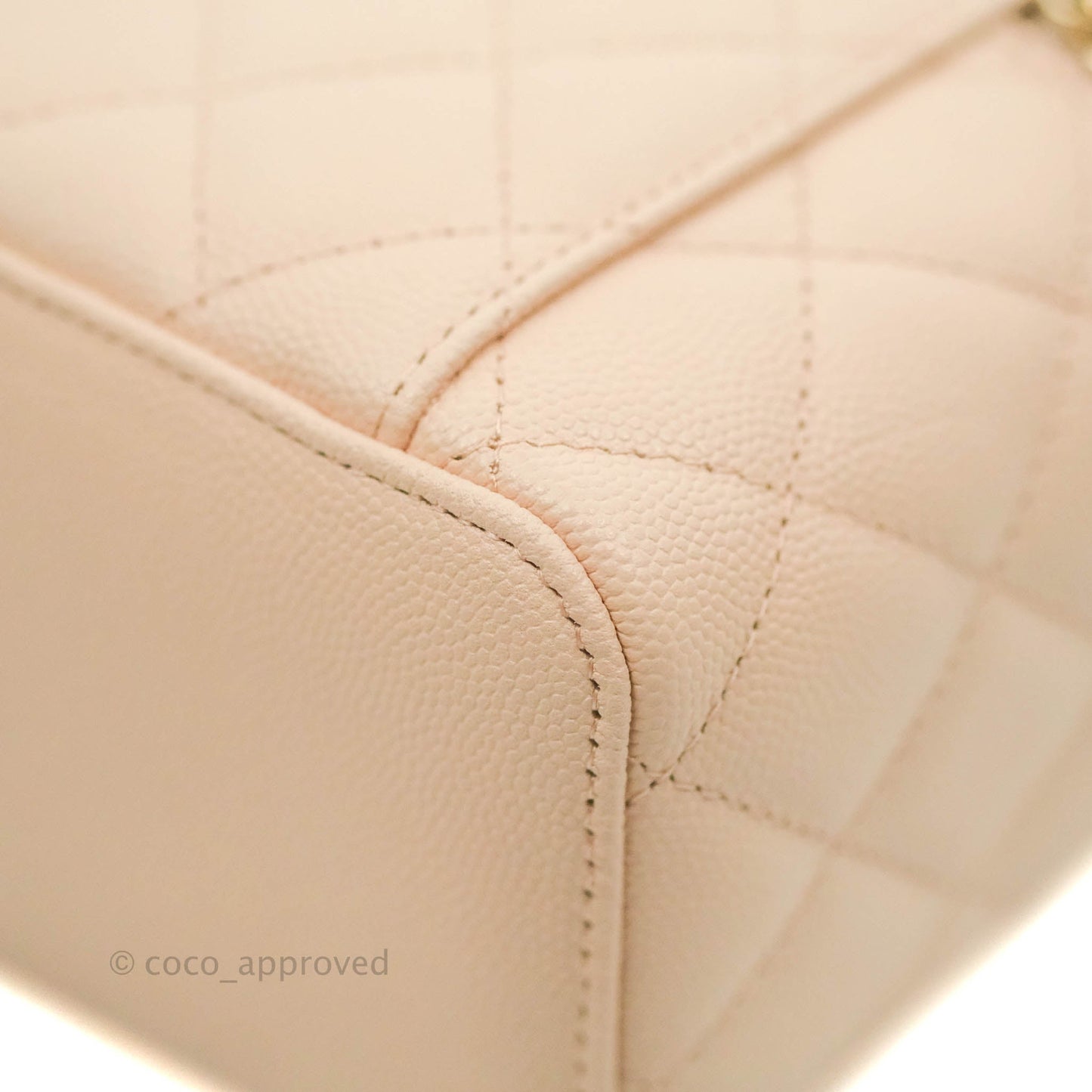Chanel Vanity with Classic Chain Light Beige Caviar Gold Hardware 22C