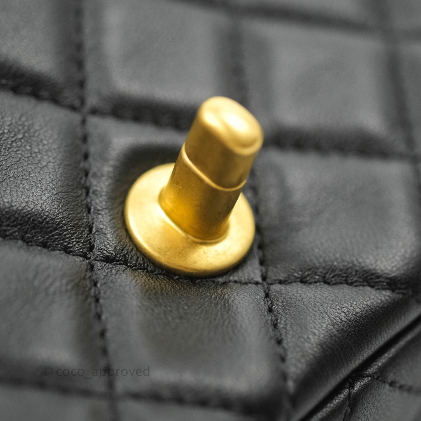 Chanel Mini Rectangular Pearl Crush Quilted Black Lambskin Gold Hardware